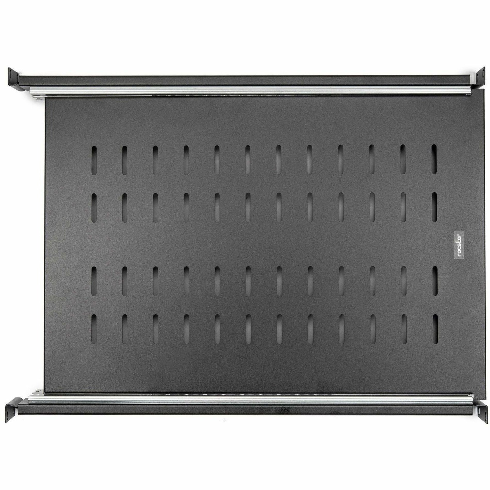 Rocstor Y10E049B1 19" Adjustable Sliding Server Rack Shelf, L