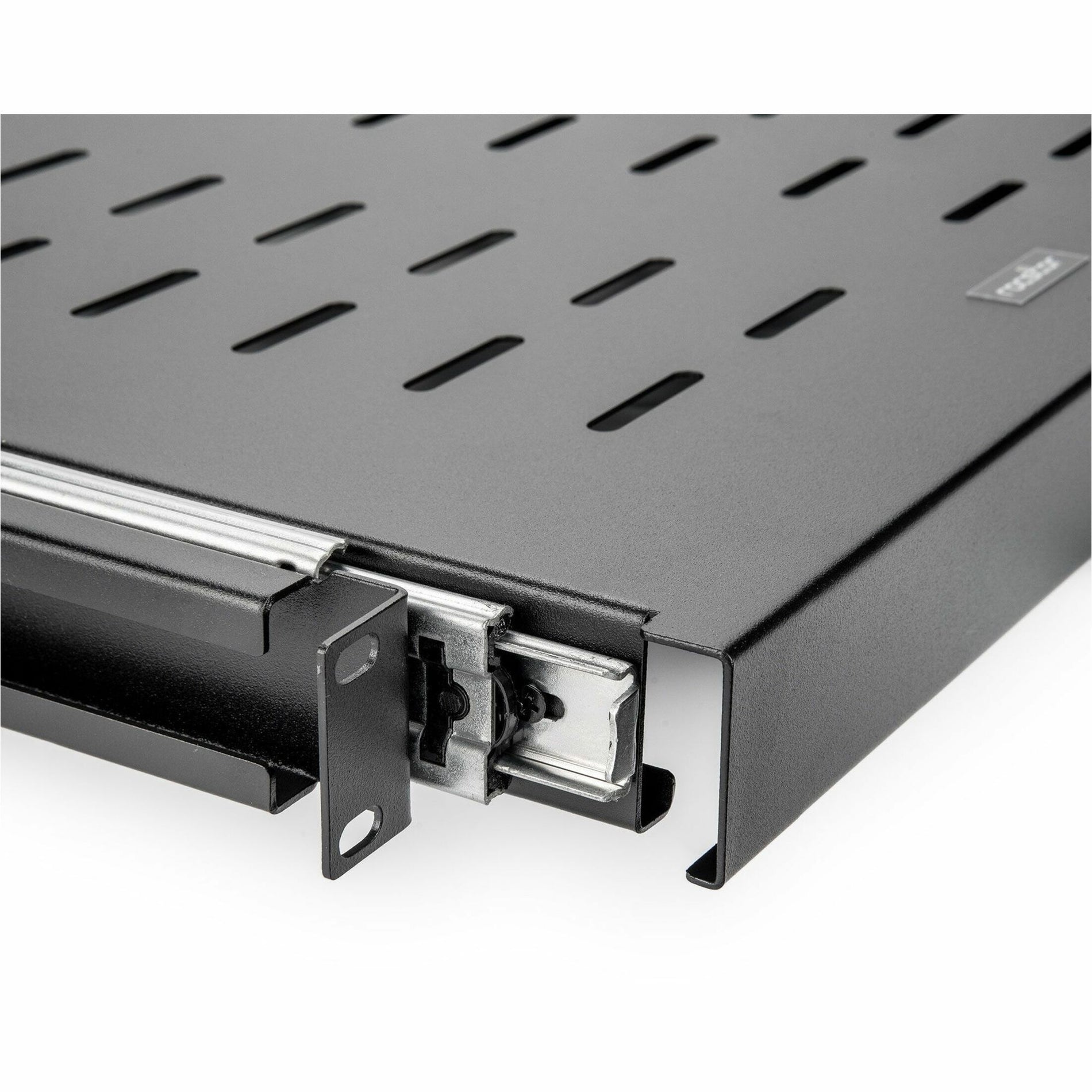 Rocstor Y10E049-B1 19" Adjustable Sliding Server Rack Cabinet Shelf, Lockable, Vented, Heavy Duty