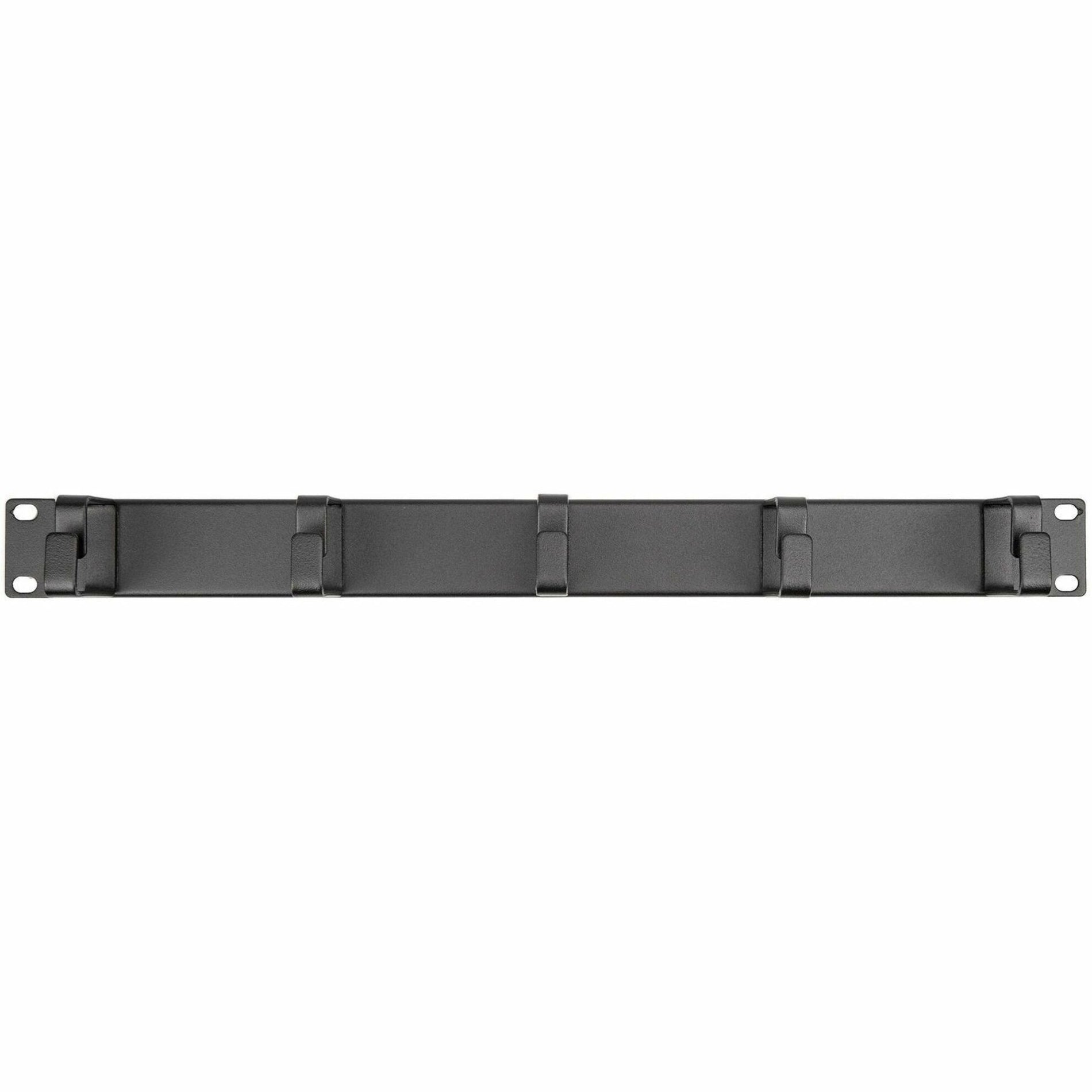 Rocstor Y10E046-B1 1U 19in Metal Rackmount Cable Management Panel, Efficient Cable Organization Solution