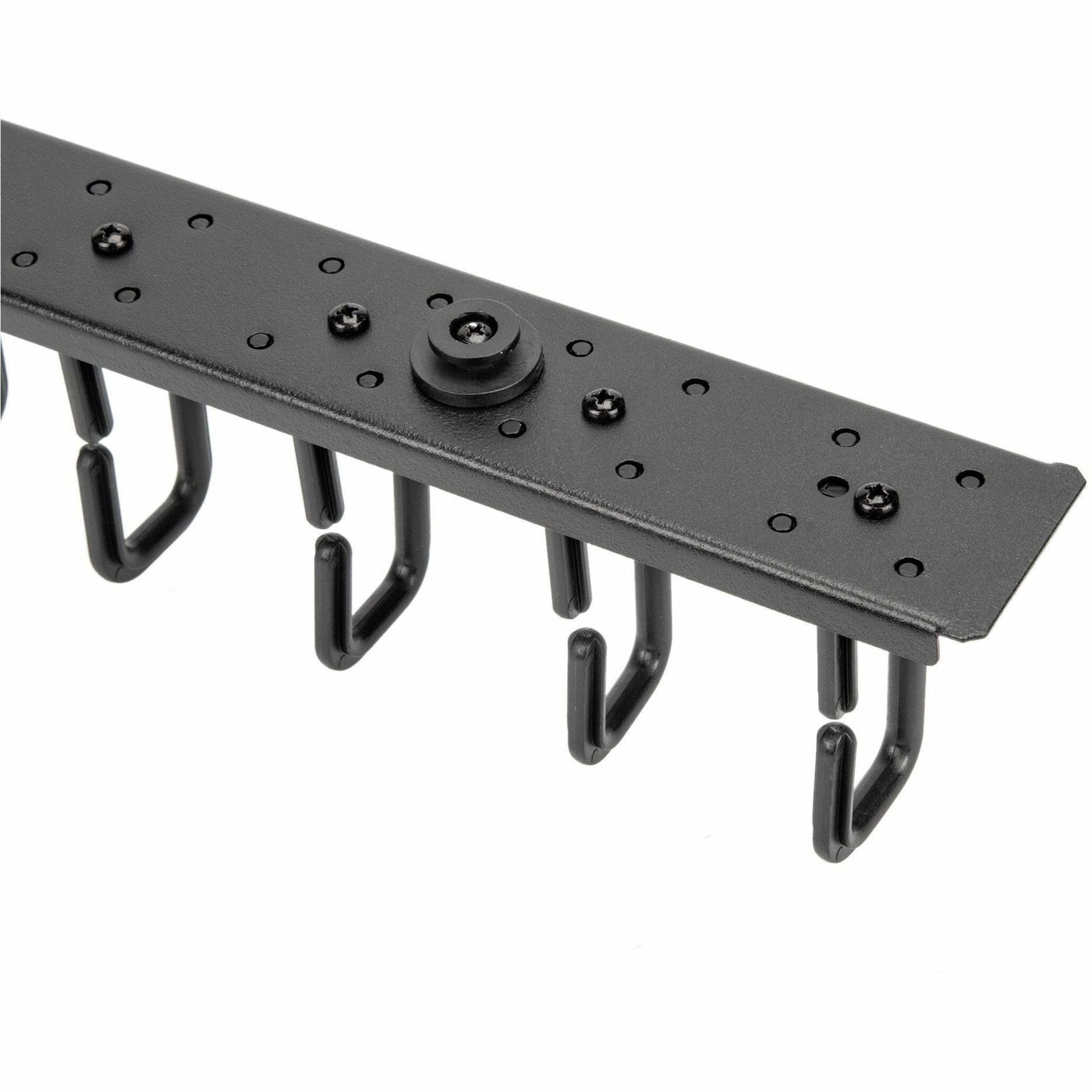 Rocstor Y10E052-B1 VERTICAL CABLE ORGANIZER WITH D-RING HOOKS - 6 FT