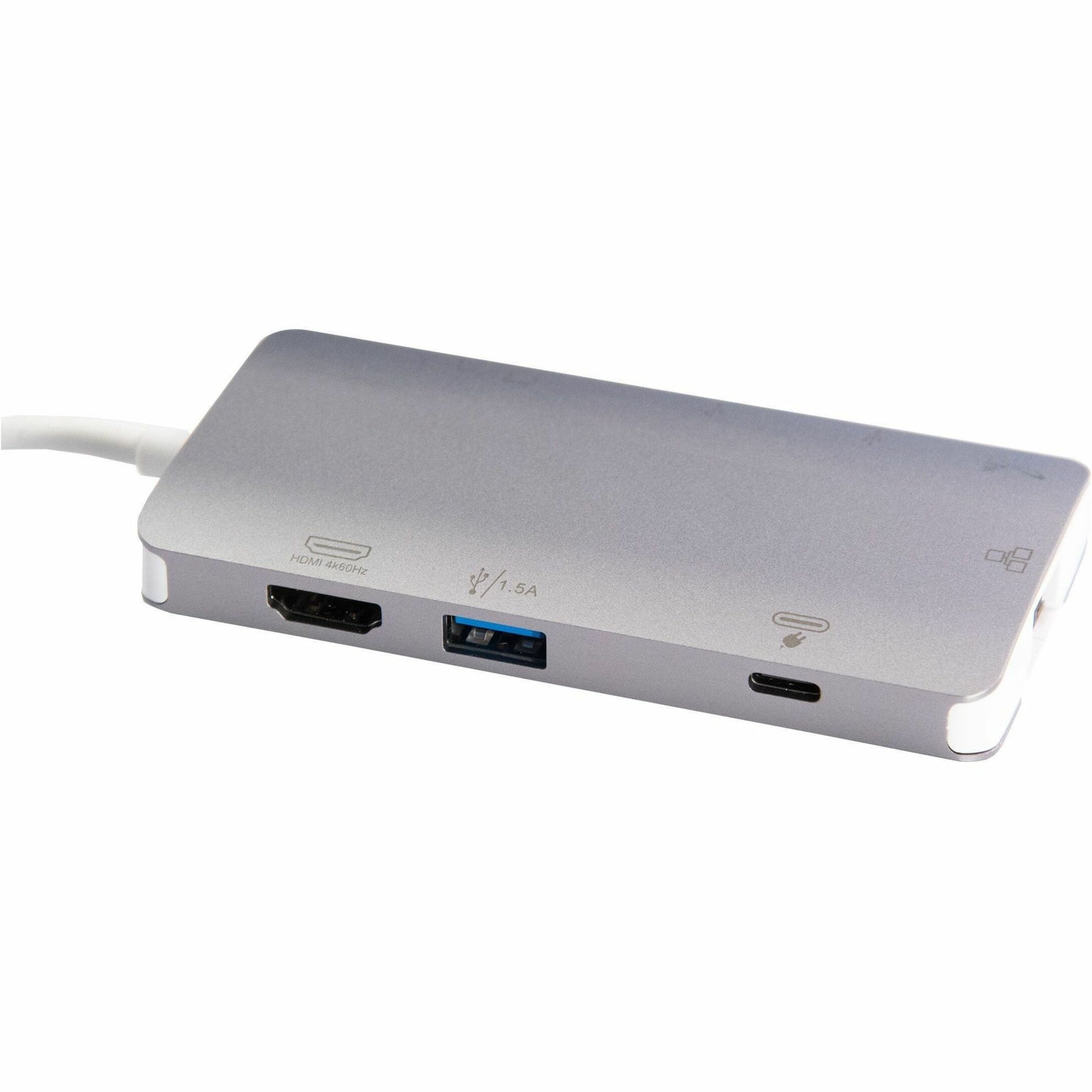 SMK-Link VP6920-2 Docking Station, USB-C Multi-Port Mini Docking Station with HDMI, USB Type-A, USB Type-C, 100W Power Delivery, Gigabit Ethernet