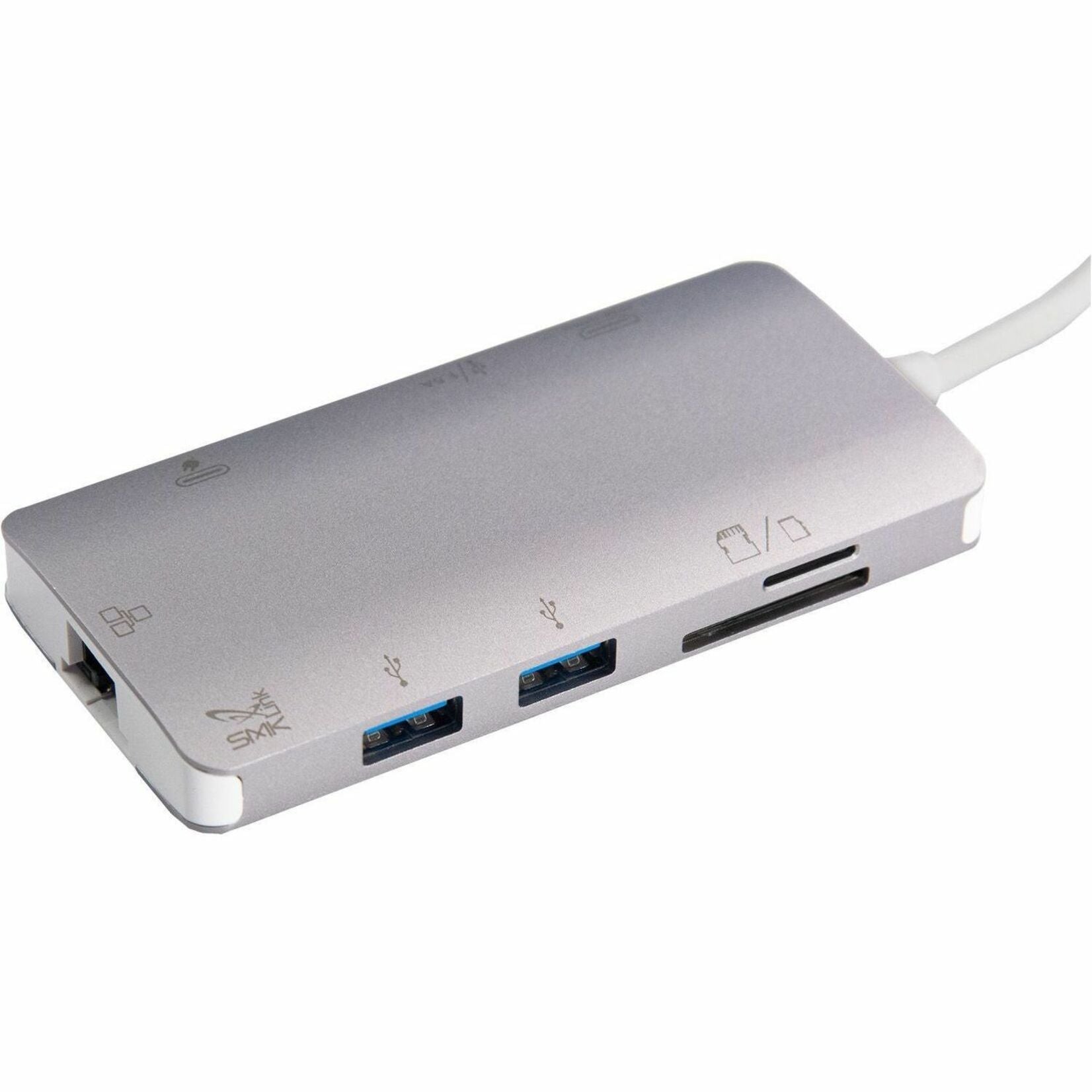 SMK-Link VP6920-2 Docking Station, USB-C Multi-Port Mini Docking Station with HDMI, USB Type-A, USB Type-C, 100W Power Delivery, Gigabit Ethernet