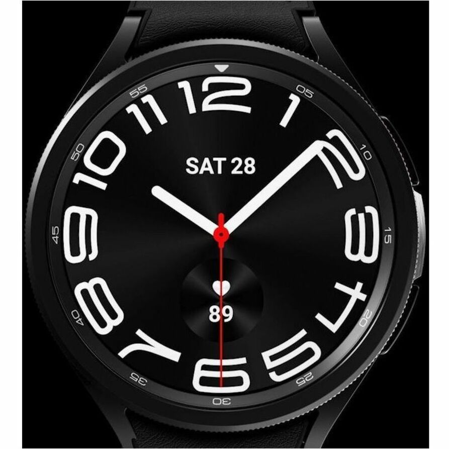 Samsung SM-R950NZKAXAA Galaxy Watch6 Classic Smart Watch, Black, Bluetooth, Wireless LAN, 43 mm