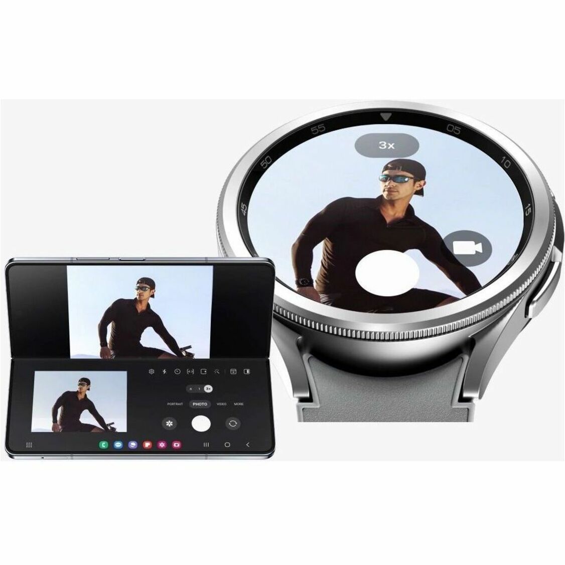 Samsung SM-R950NZSAXAA Galaxy Watch6 Classic Smart Watch, Silver, 43 mm, Bluetooth, Wireless LAN