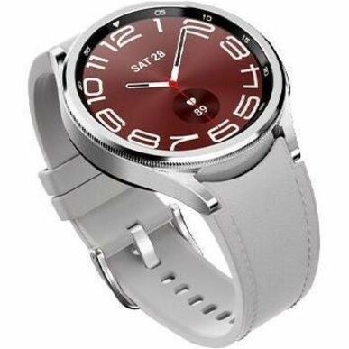 Samsung SM-R950NZSAXAA Galaxy Watch6 Classic Smart Watch, Silver, 43 mm, Bluetooth, Wireless LAN