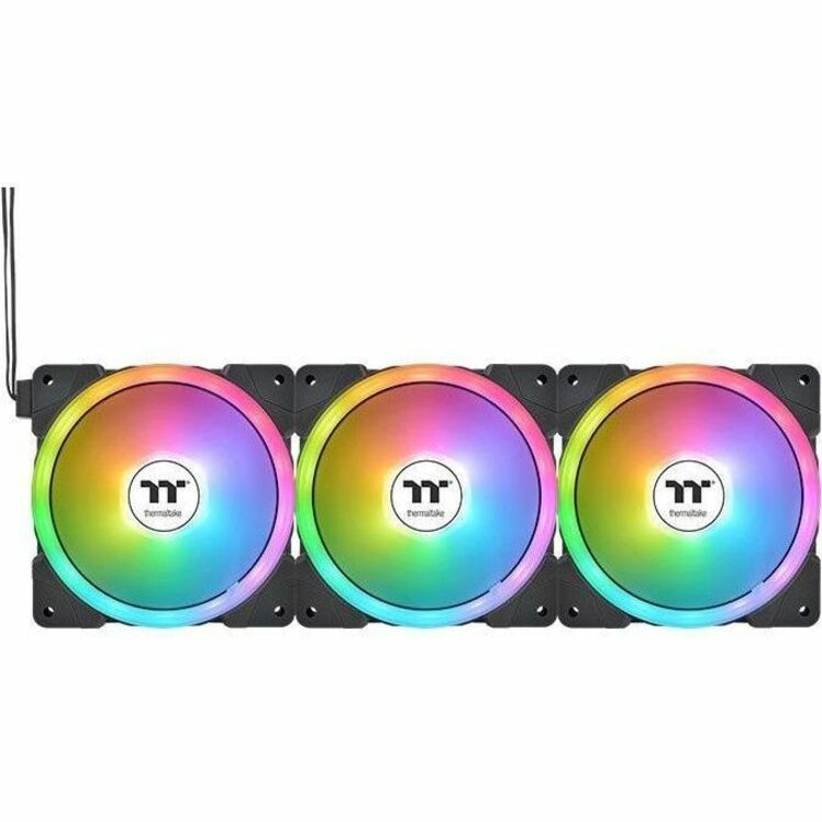 Thermaltake CL-F167-PL12SW-A SWAFAN EX12 ARGB Sync PC Cooling Fan TT Premium Edition (3-Fan Pack), 3 Year Warranty, Maximum Airflow 427.2 gal/min