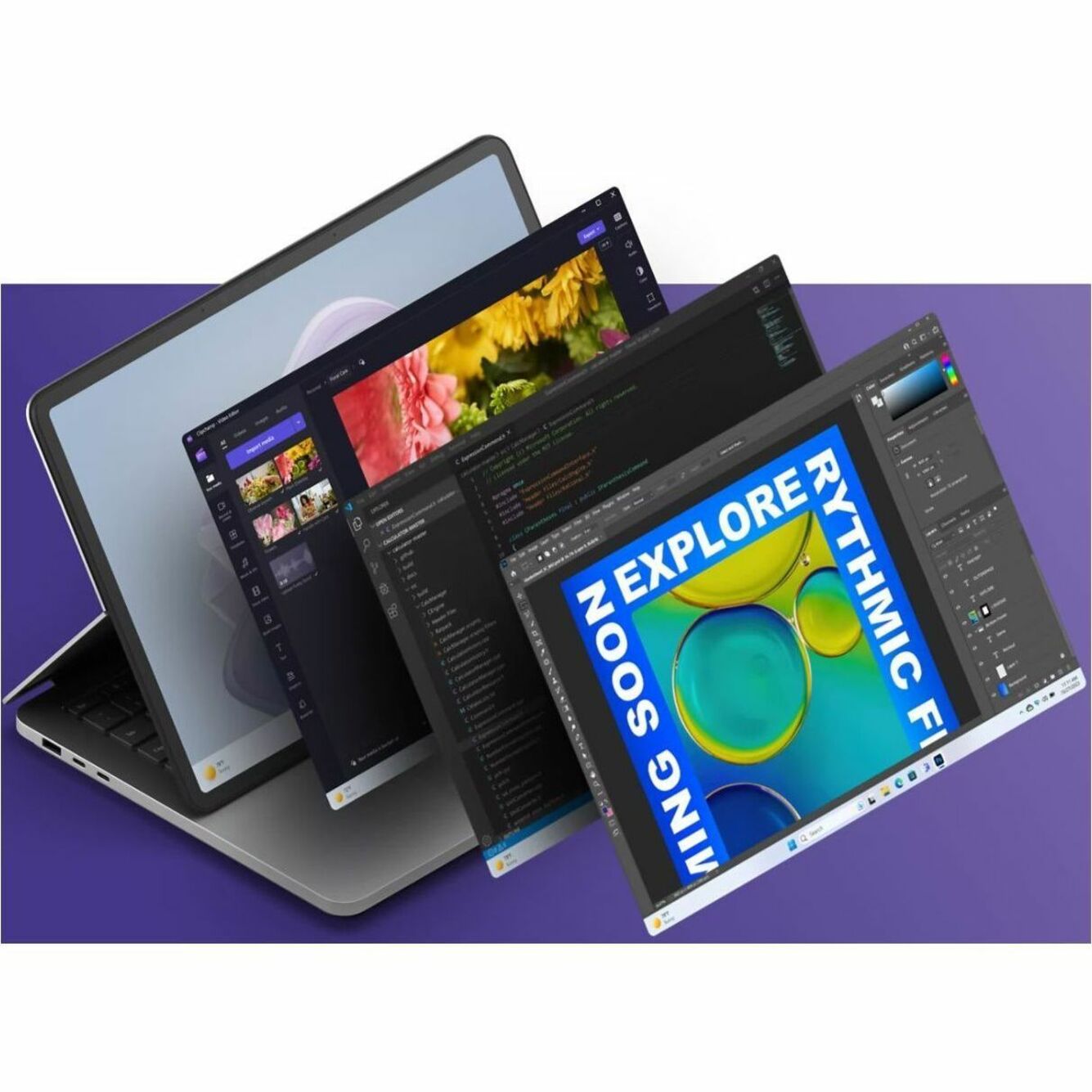 Microsoft YZZ-00001 Surface Laptop Studio 2 2 in 1 Notebook, 14.4" Touchscreen, Core i7, 16GB RAM, 512GB SSD, Windows 11