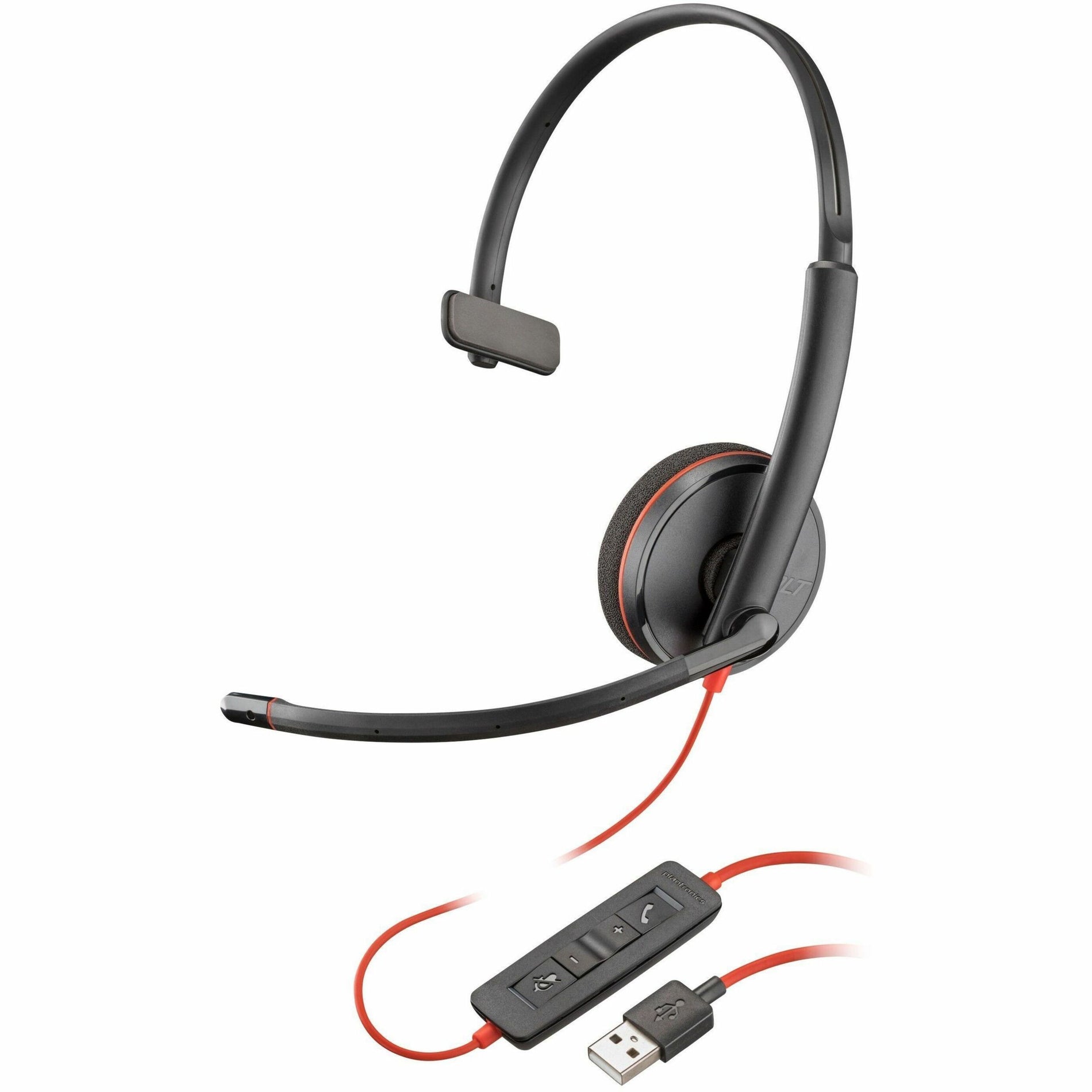 Poly Blackwire 3210 Monaural USB-A Headset TAA (Bulk) (8M3X3A6#ABA)