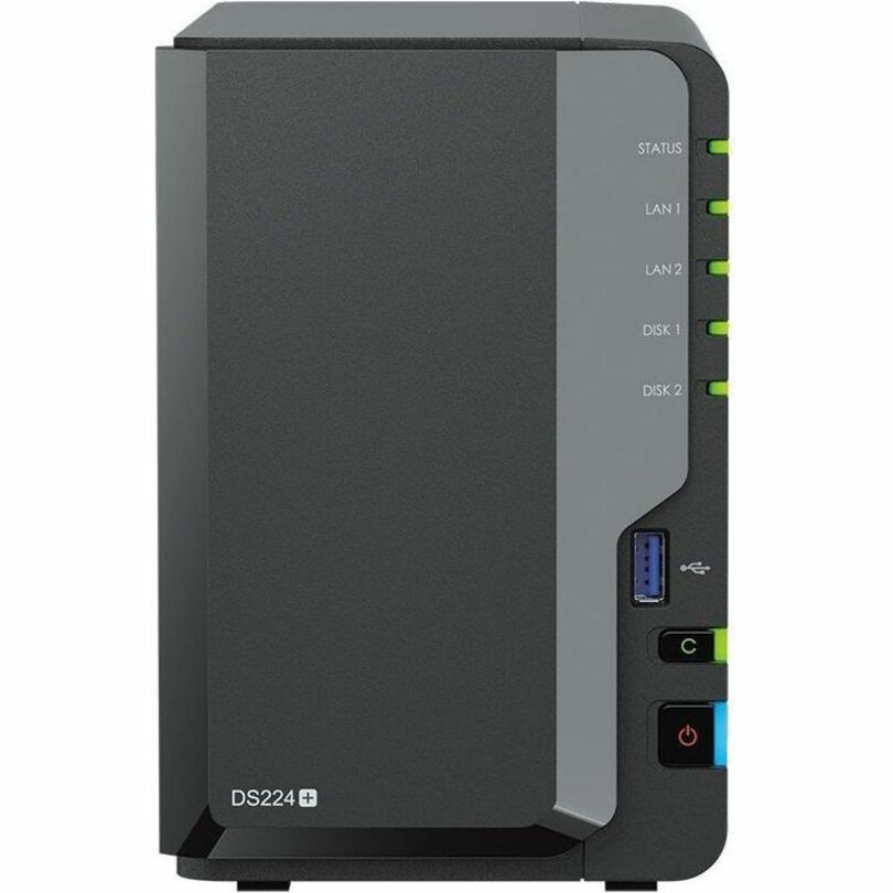 Synology DS224++ DiskStation SAN/NAS Storage System, Quad-core, 2GB DDR4, 2-Bay, Gigabit Ethernet