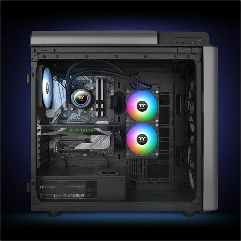 Thermaltake CL-W361-PL12SW-A TH240 V2 ARGB Sync All-In-One Liquid Cooler, Dual Fans, High Airflow, Low Noise