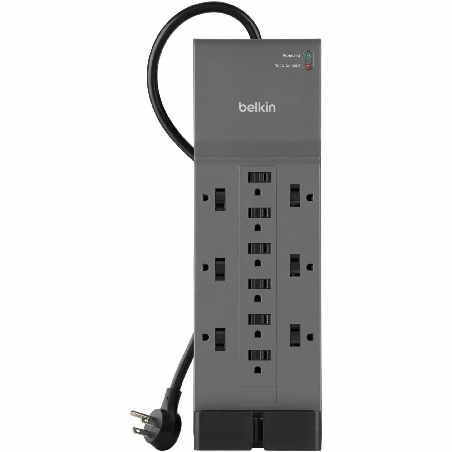 Belkin SRA009P12TT8 Connect 12-Outlet Home/Office Surge Protector with 8-Foot Cord, Protect Your Devices and Enjoy Peace of Mind