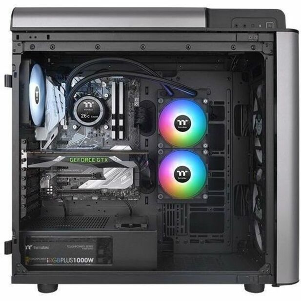 Thermaltake CL-W383-PL12SW-A TH240 V2 Ultra ARGB Sync All-In-One Liquid Cooler, Dual Fans, High Airflow, Low Noise
