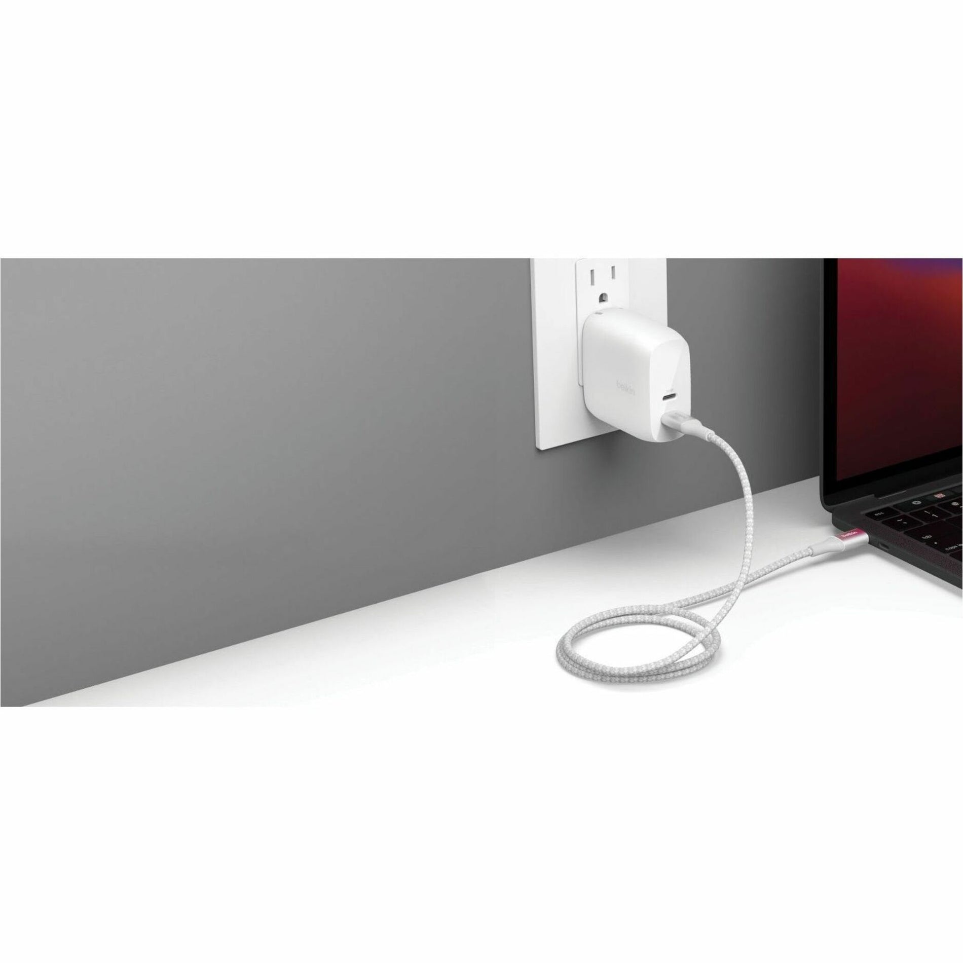 Belkin CAB015BT2MWH BoostCharge USB-C to USB-C Cable 240W, Fast Charging, Durable, 6.56 ft