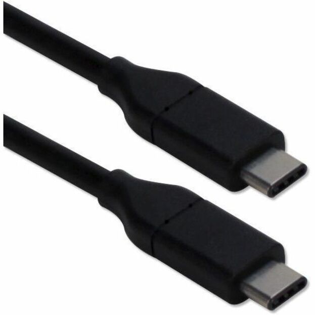 QVS CC2230B-1M 1-Meter USB-C to USB-C 2.0 Sync & Charger Cable, Reversible Charging, 3.28 ft Length