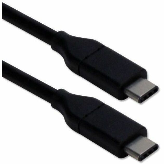 QVS CC2230C-1M 1-Meter USB-C to USB-C 3.2 5Gbps 60-Watts Sync & Power Cable, Reversible Charging, Black