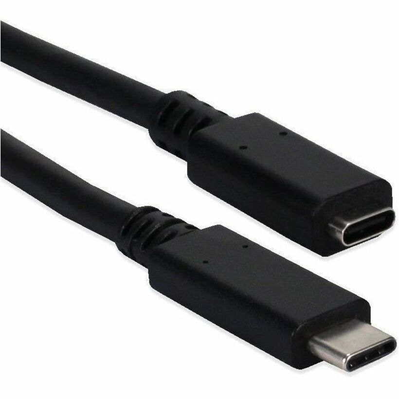QVS CC2230AX-1M 1-Meter USB-C to USB-C 3.2 10Gbps 100-Watts Sync & Power Extension Cable, Reversible, Black