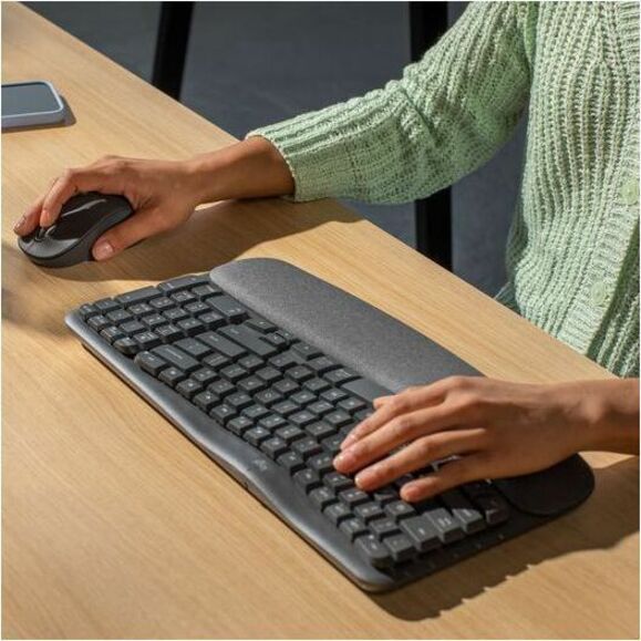 Logitech 920-012059 Wave Keys MK670 Keyboard & Mouse, Ergonomic, Wireless, Battery Powered