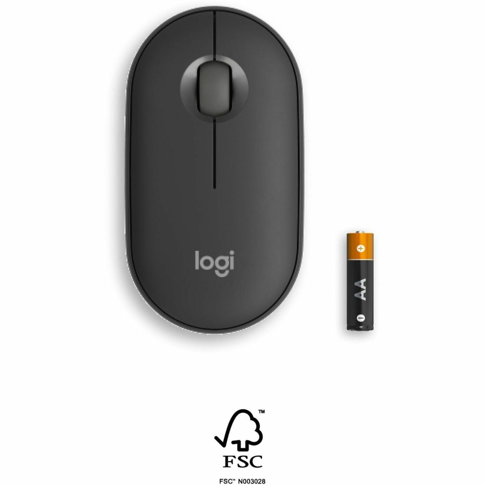 Logitech 910-007024 Pebble 2 M350s Mouse, Tonal Graphite, Bluetooth Wireless, 4000 dpi