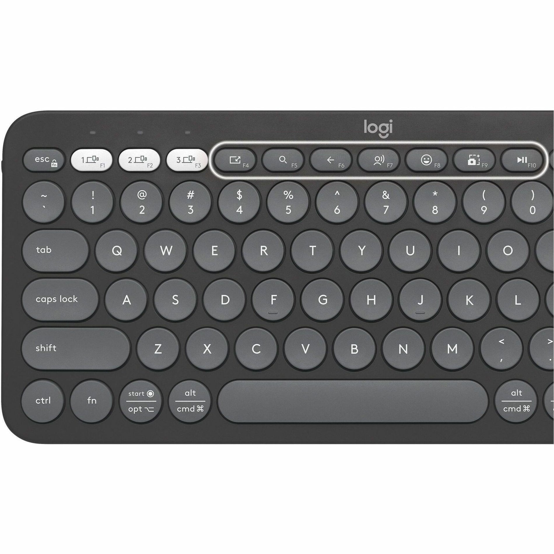 Logitech 920-011775 Pebble Keys 2 K380s Multi-device Bluetooth Wireless Keyboard, Tonal Graphite