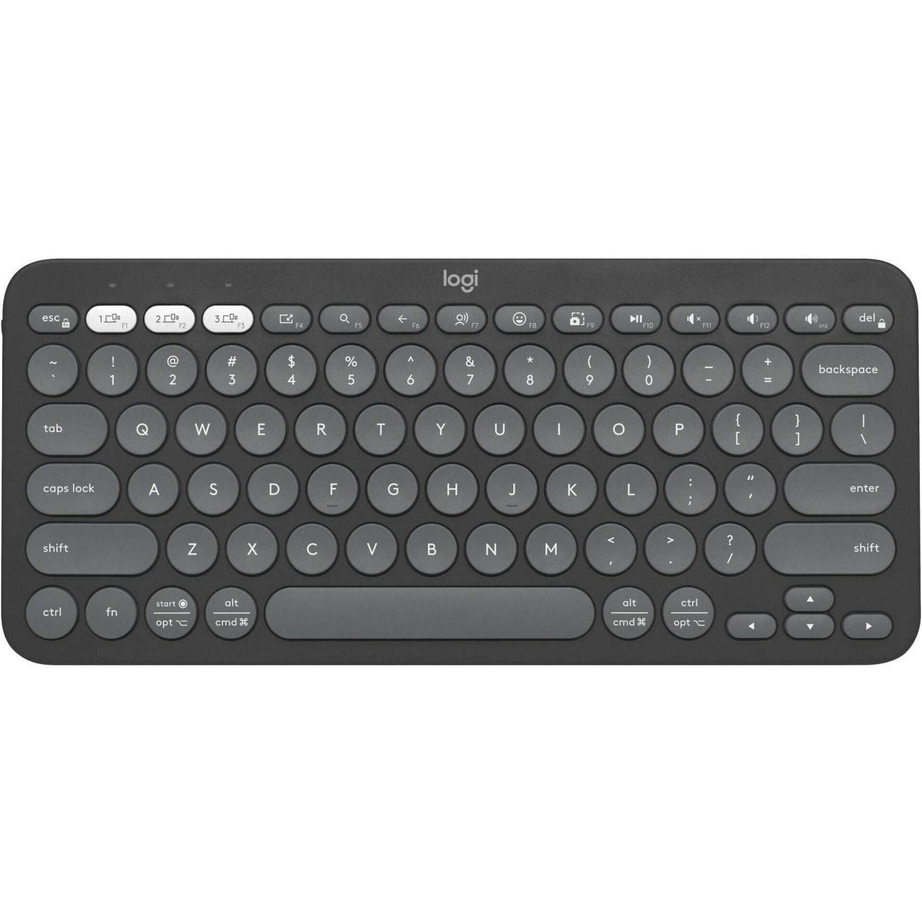 Logitech 920-012061 Pebble 2 Combo Keyboard & Mouse, Quiet Keys, Low-profile, Slim, Bluetooth, Tonal Graphite