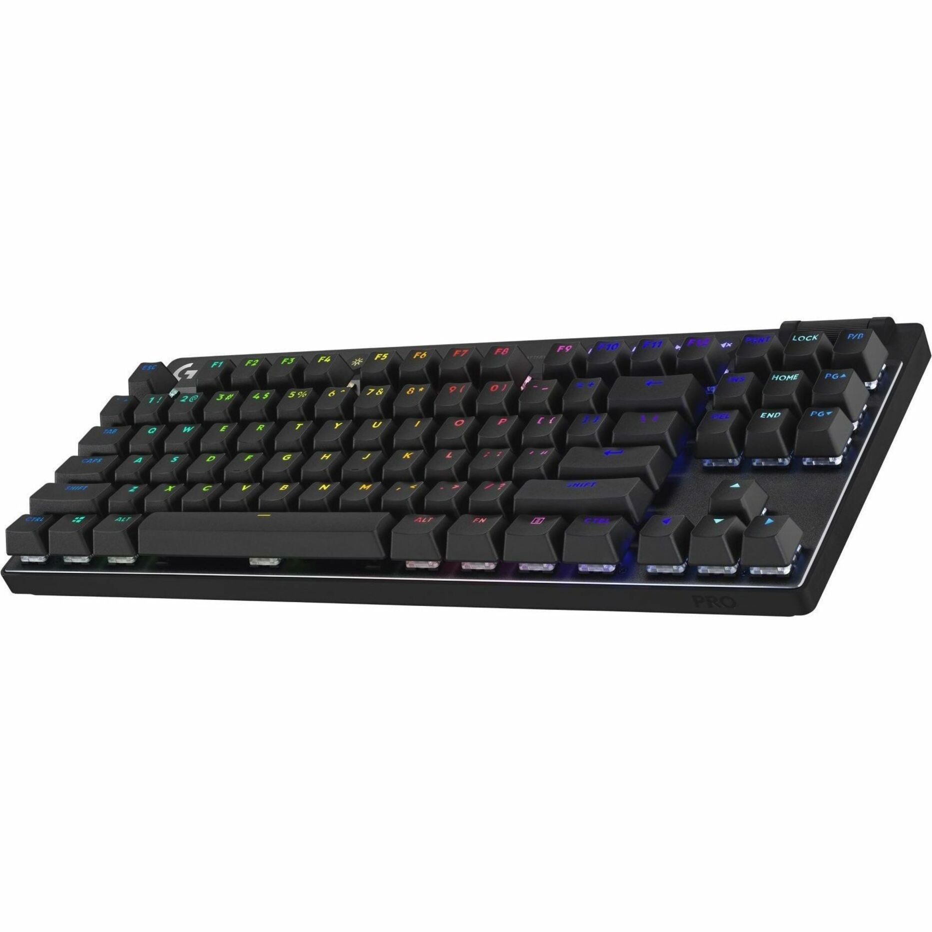 Logitech G 920-012122 PRO X TKL Gaming Keyboard, Rechargeable, RGB LED Backlight, Wireless Bluetooth, Volume Control Knob