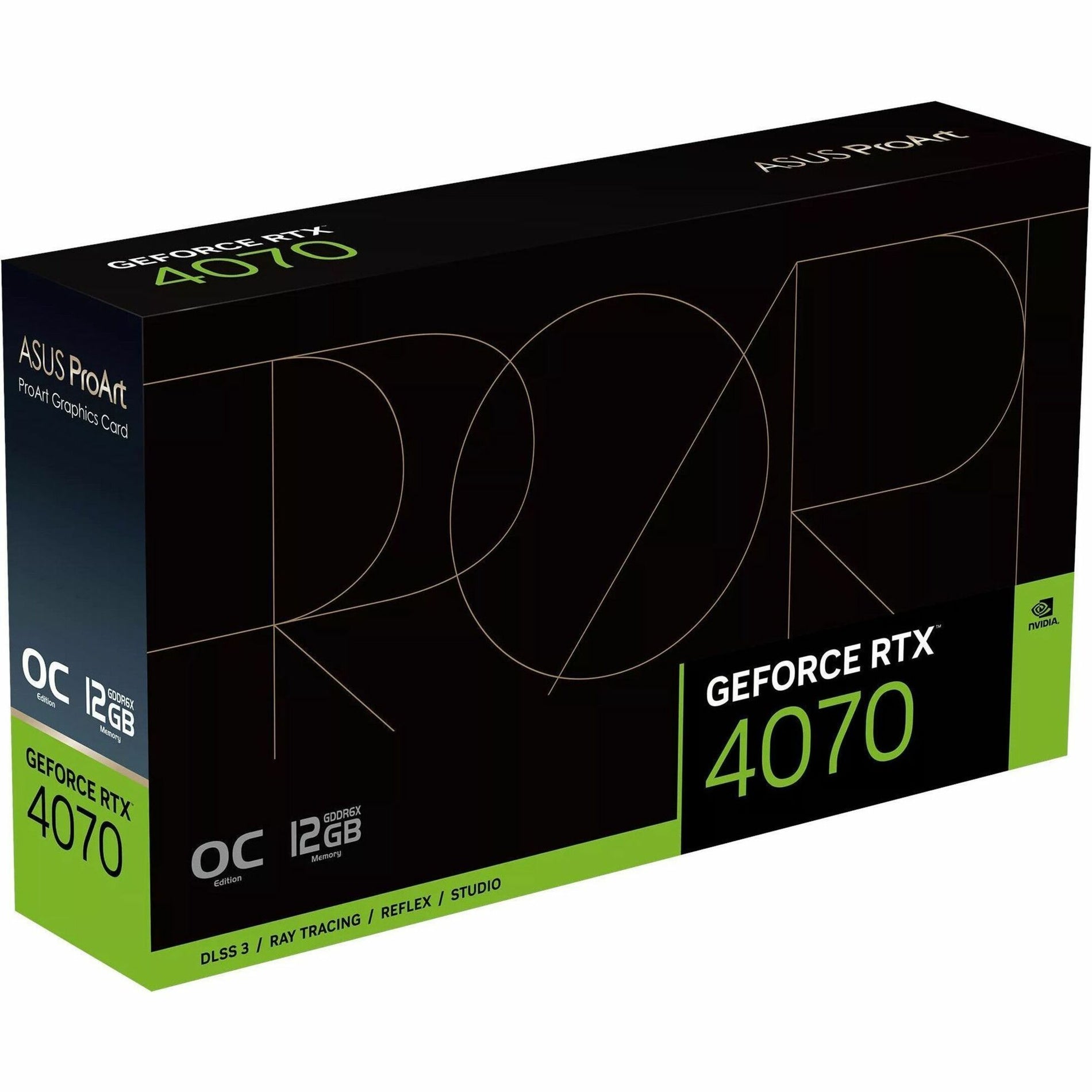 Asus PROART-RTX4070-O12G ProArt GeForce RTX 4070 OC edition 12GB GDDR6X Graphic Card, 192-bit, HDMI, DisplayPort, PCI Express 4.0, 650W Power Supply [Discontinued]