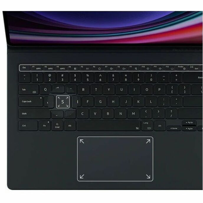 Samsung EF-DX915UBEGUJ Galaxy Tab S9 Ultra Book Cover Keyboard, Black