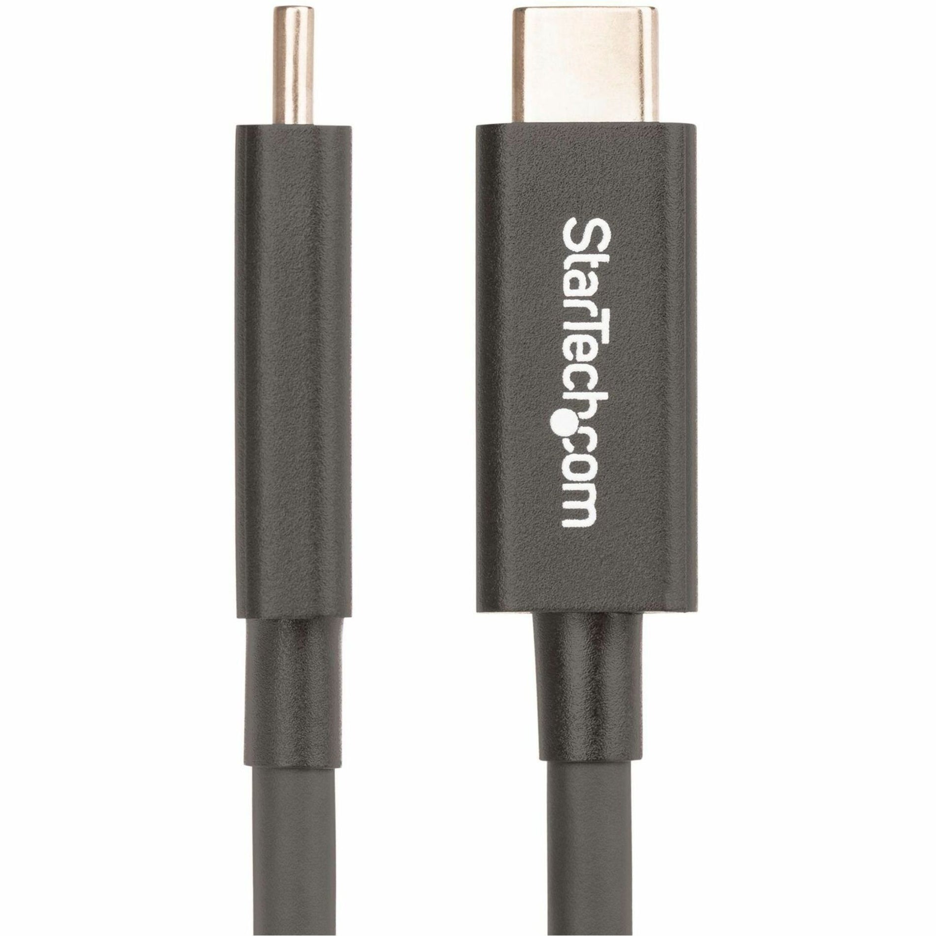 StarTech.com A40G2MB-TB4-CABLE Thunderbolt 4 Data Transfer Cable, 6 ft, 40 Gbit/s, Charging, Active, USB-Power Delivery (USB PD), Display Stream Compression (DSC), EMI Protection, Strain Relief, HDR Support, Power Delivery 3.0