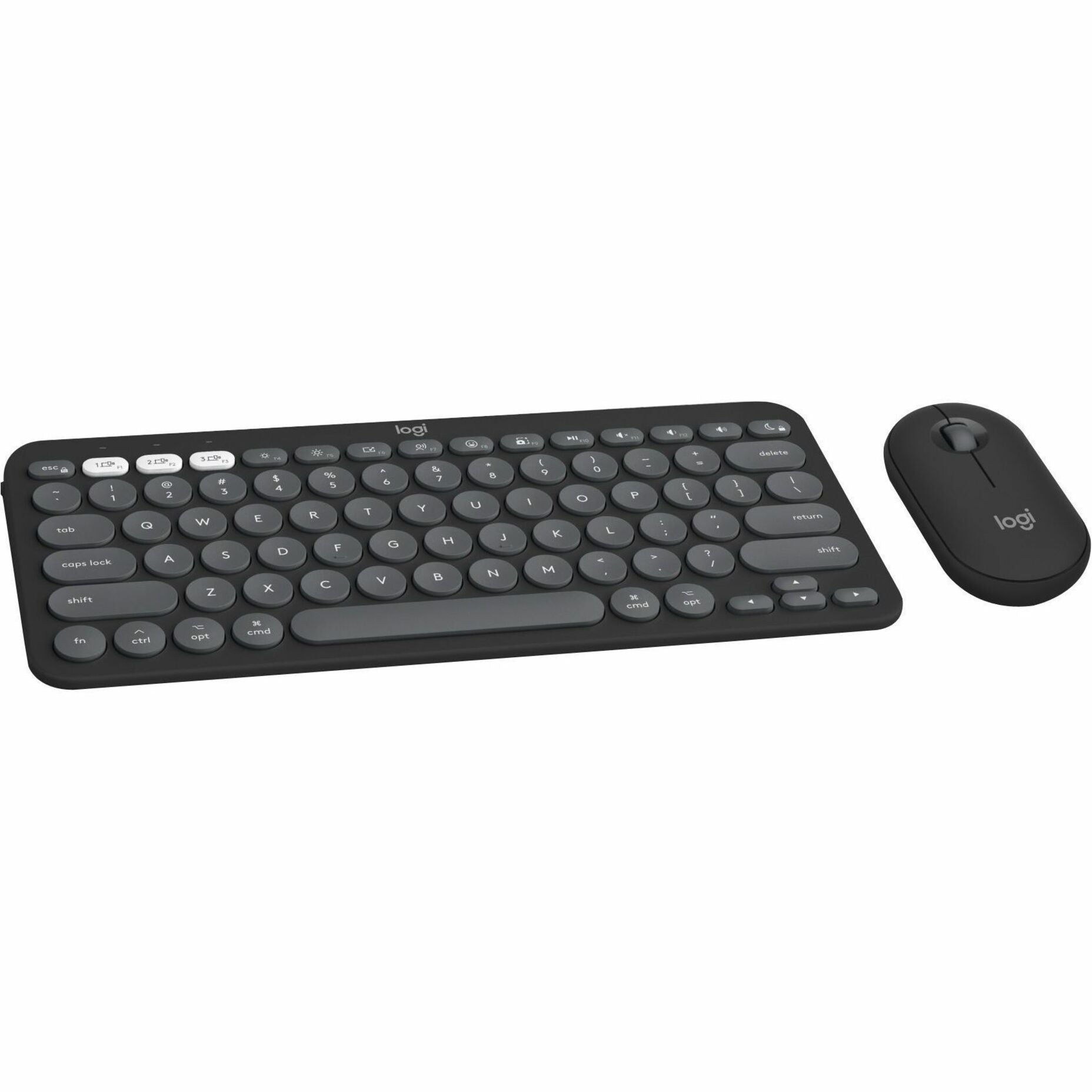 Logitech 920-012200 Pebble 2 Combo for Mac Wireless Keyboard and Mouse, Tonal Graphite