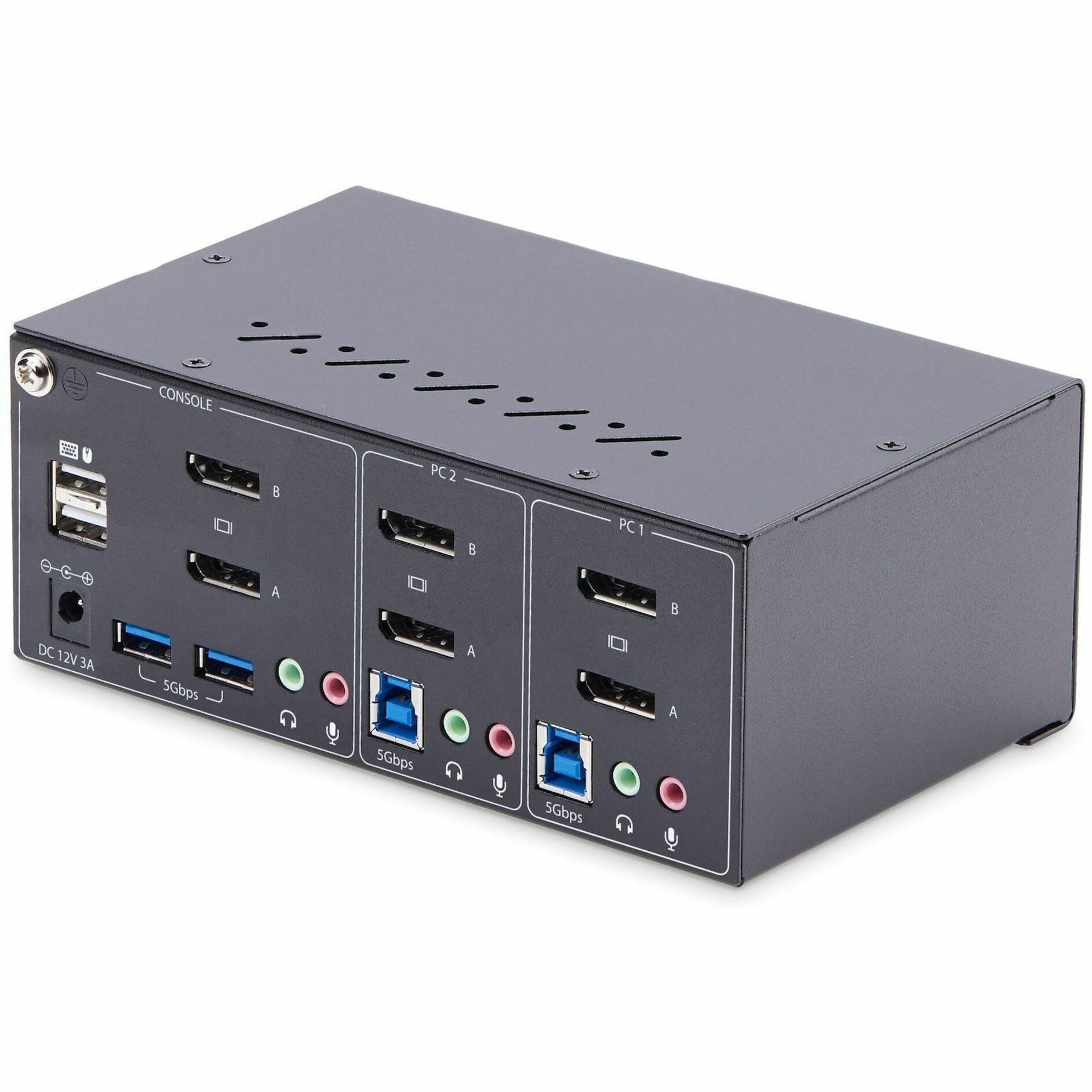 StarTech.com P2DD46A2-KVM-SWITCH KVM Switchbox, 3840 x 2160, USB 3.2, 6 USB Ports, 6 DisplayPorts, 2 Year Warranty