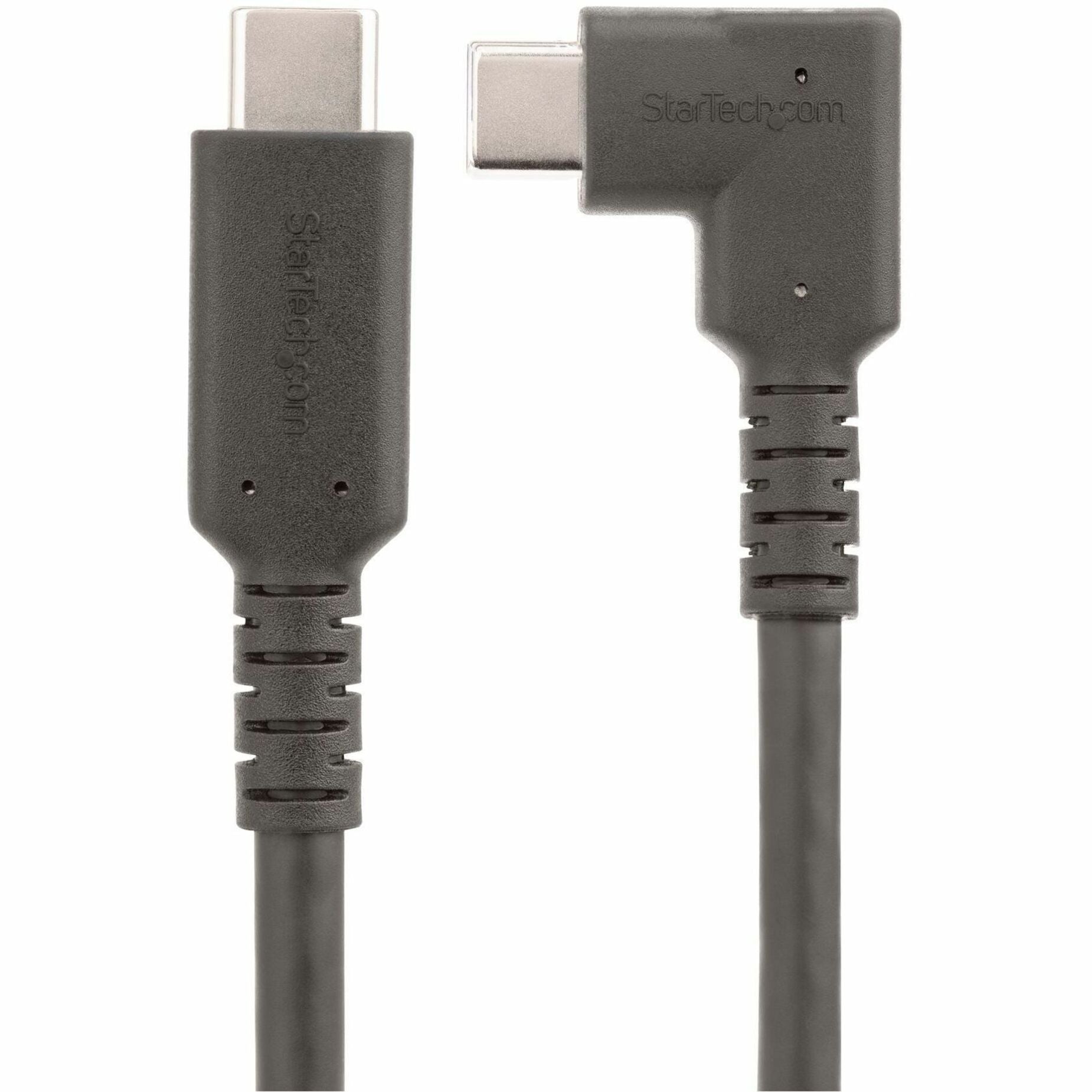 USB-C Data Transfer Cable - 3 ft, 10 Gbit/s, 90° Angled Connector (RUSB31CC1MBR)