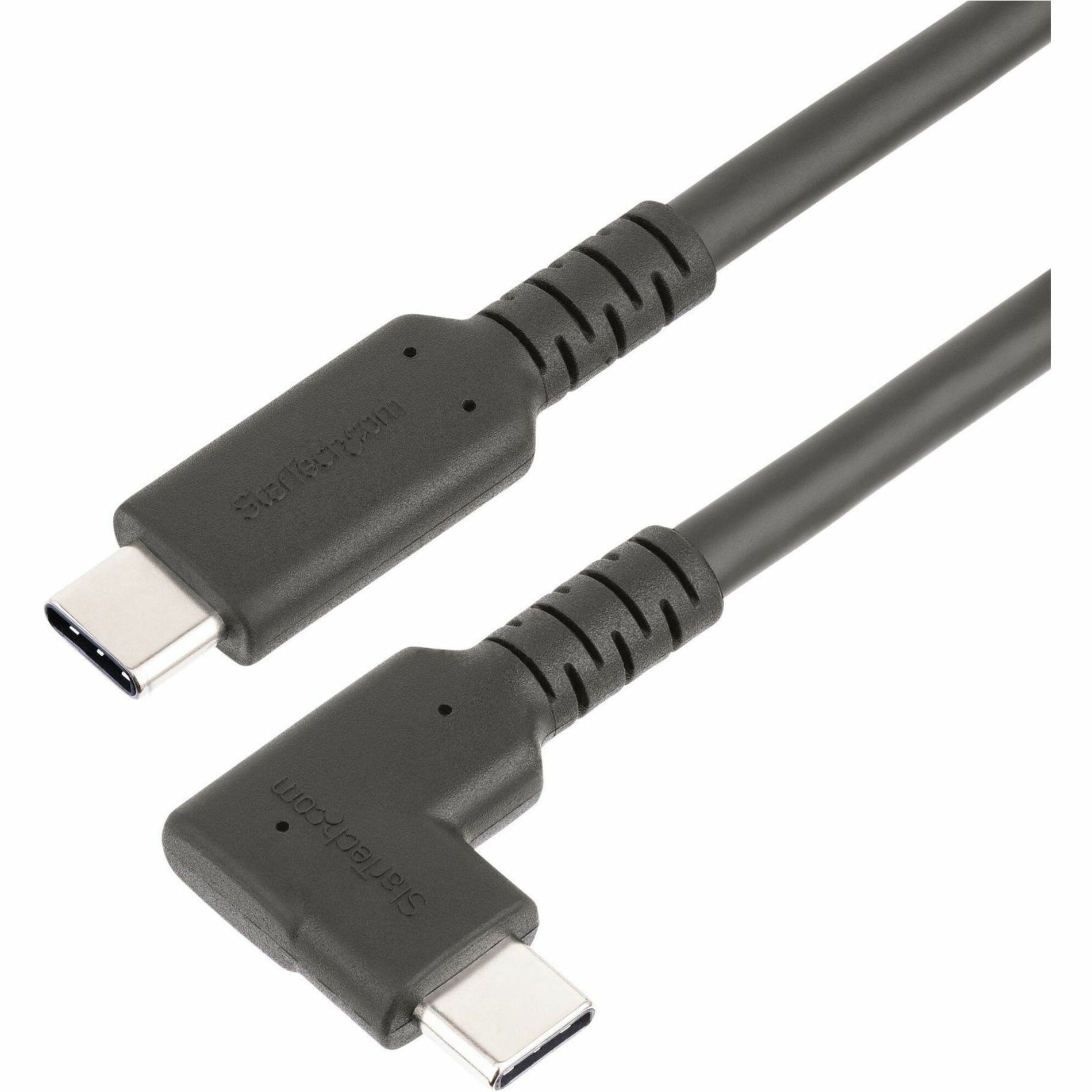 USB-C Data Transfer Cable - 3 ft, 10 Gbit/s, 90° Angled Connector (RUSB31CC1MBR)