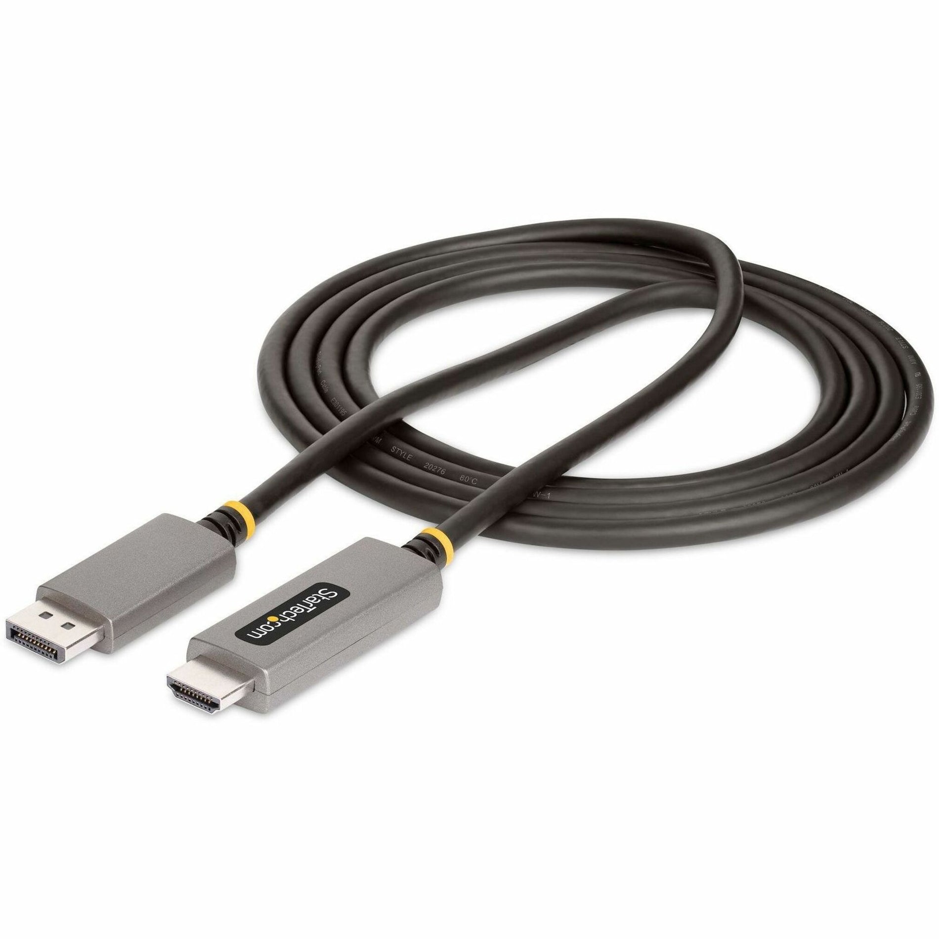 StarTech.com 133DISPLAYPORTHDMI21 DisplayPort/HDMI Audio/Video Cable, 6 ft, 7680 x 4320, HDR Support