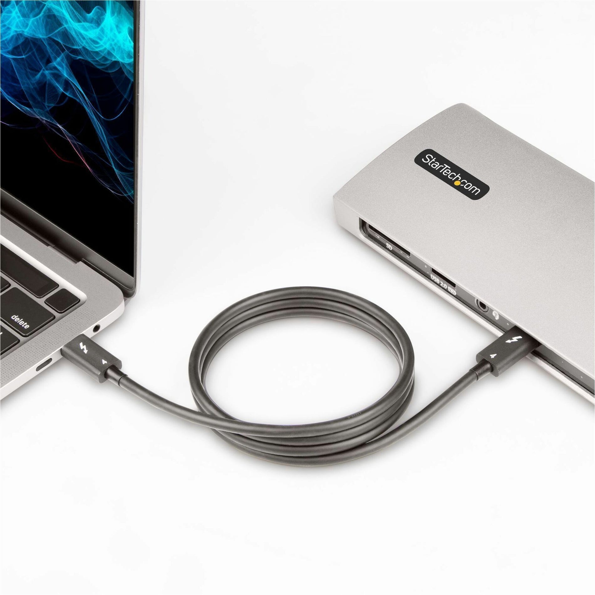 StarTech.com TBLT4MM1M Thunderbolt 4 Audio/Video Cable, 3 ft, 40 Gbit/s Data Transfer Rate, 7680 x 4320 Supported Resolution