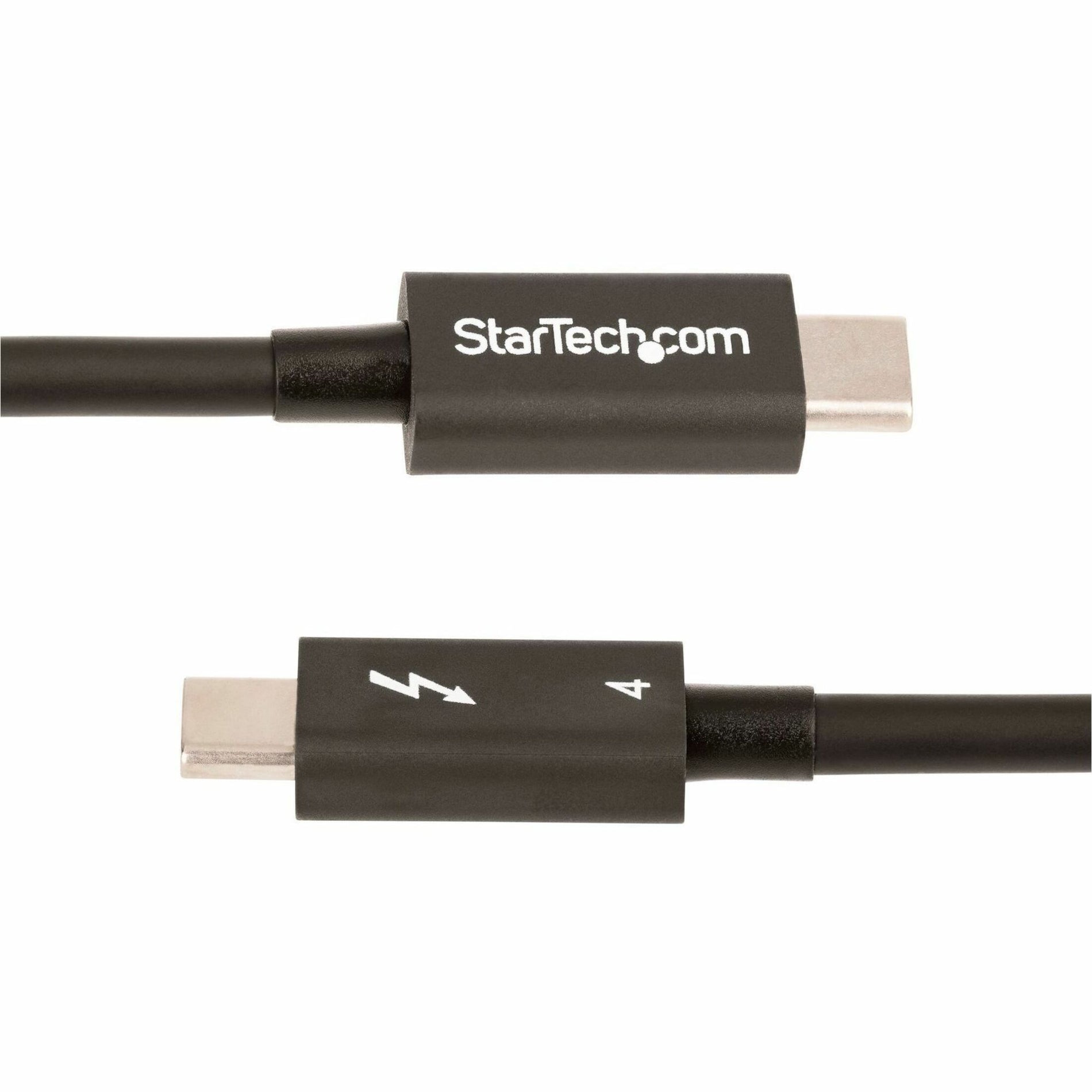 StarTech.com TBLT4MM1M Thunderbolt 4 Audio/Video Cable, 3 ft, 40 Gbit/s Data Transfer Rate, 7680 x 4320 Supported Resolution