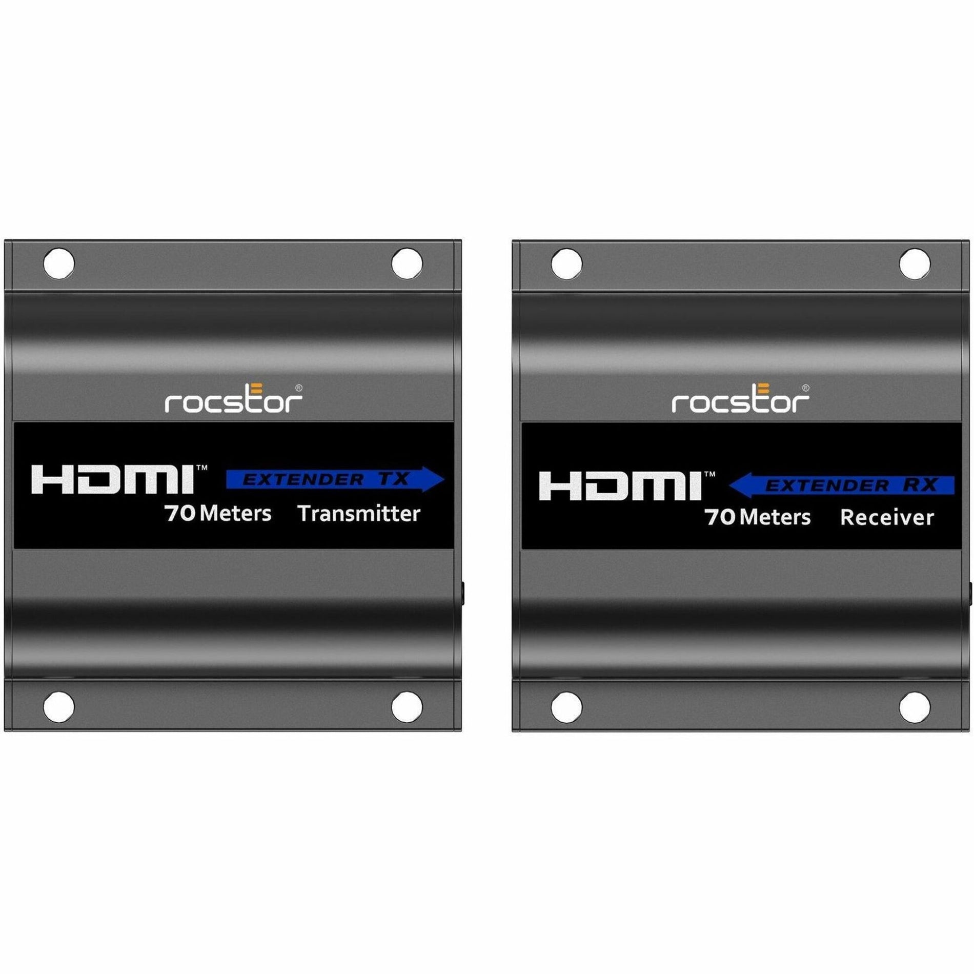 Rocstor Y10G008-B1 TrueReach HDMI Extender, 4K Video Extender Transmitter/Receiver