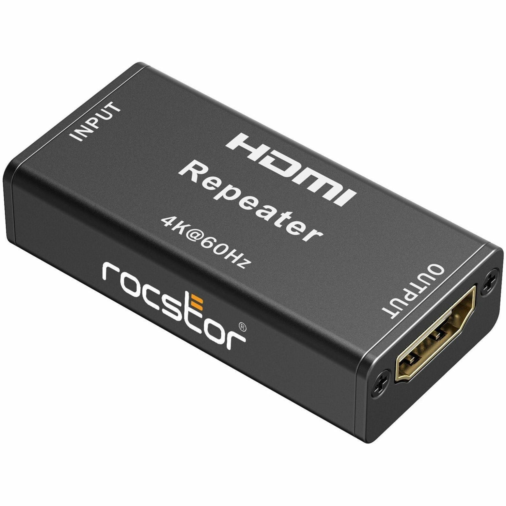 Rocstor Y10G003-B1 4Kx2K HDMI Repeater Extender - Boosts Signal & Amplifies Video, 132 ft Range