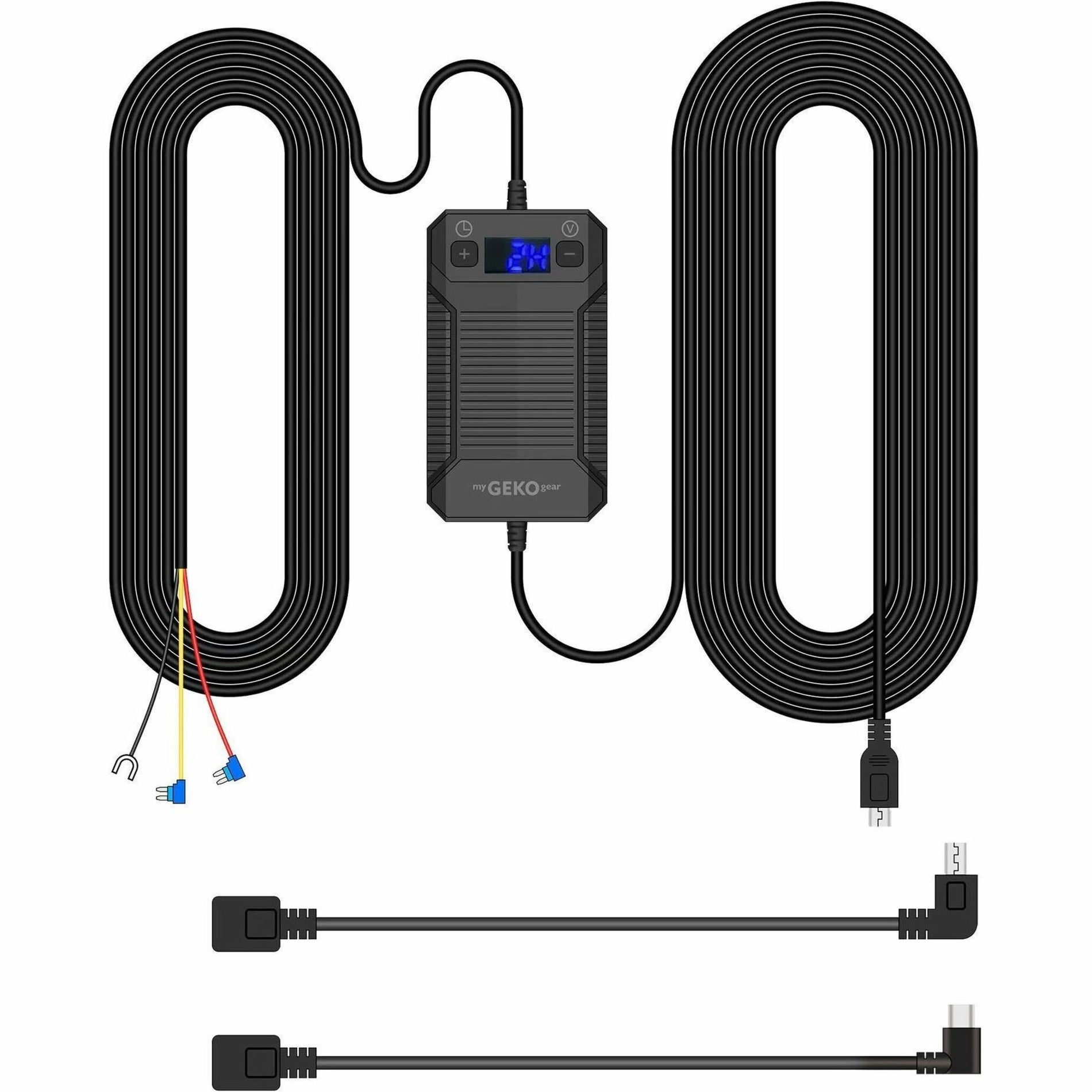 myGEKOgear ACS-G100 Smart Hardwire Kit Pro, 11 ft Cable Length, LED Display, USB Converters