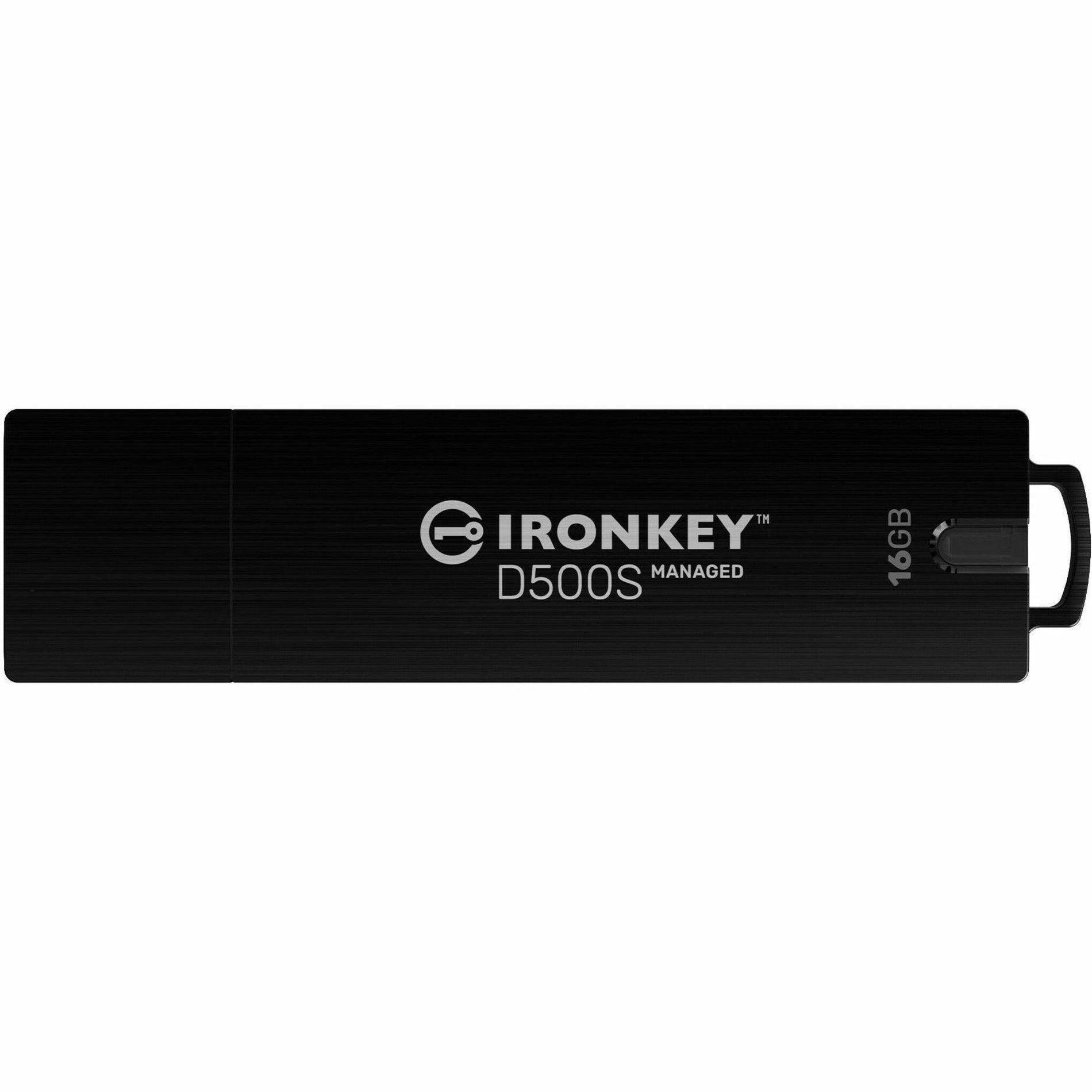 IronKey IKD500SM/16GB D500SM 16GB USB 3.2 (Gen 1) Type A Flash Drive, Rugged Casing, Password Protection, Water Proof
