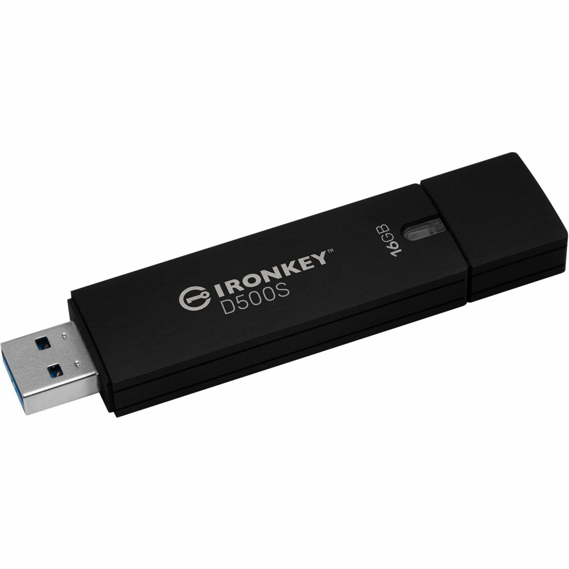 IronKey IKD500S/16GB D500S 16GB USB 3.2 (Gen 1) Type A Flash Drive, Waterproof, Rugged Casing