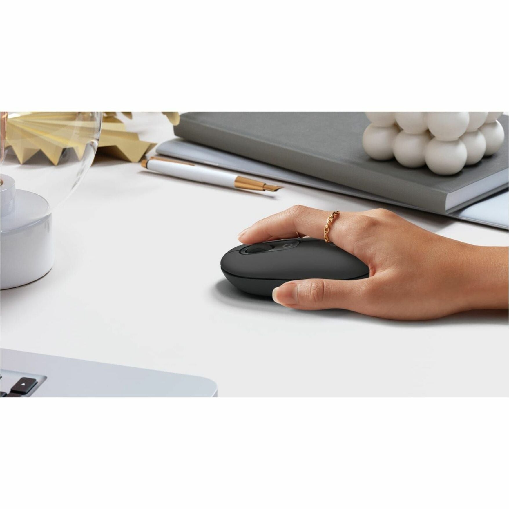 Logitech 910-007165 POP Mouse, Graphite - Ergonomic Fit, Silent, Bluetooth 5.1