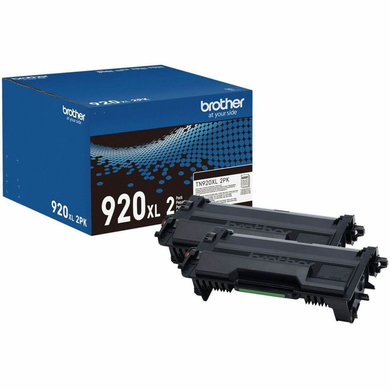 Brother TN920XL2PK High-yield Toner Cartridge Twin Pack, Black, 6000 Pages