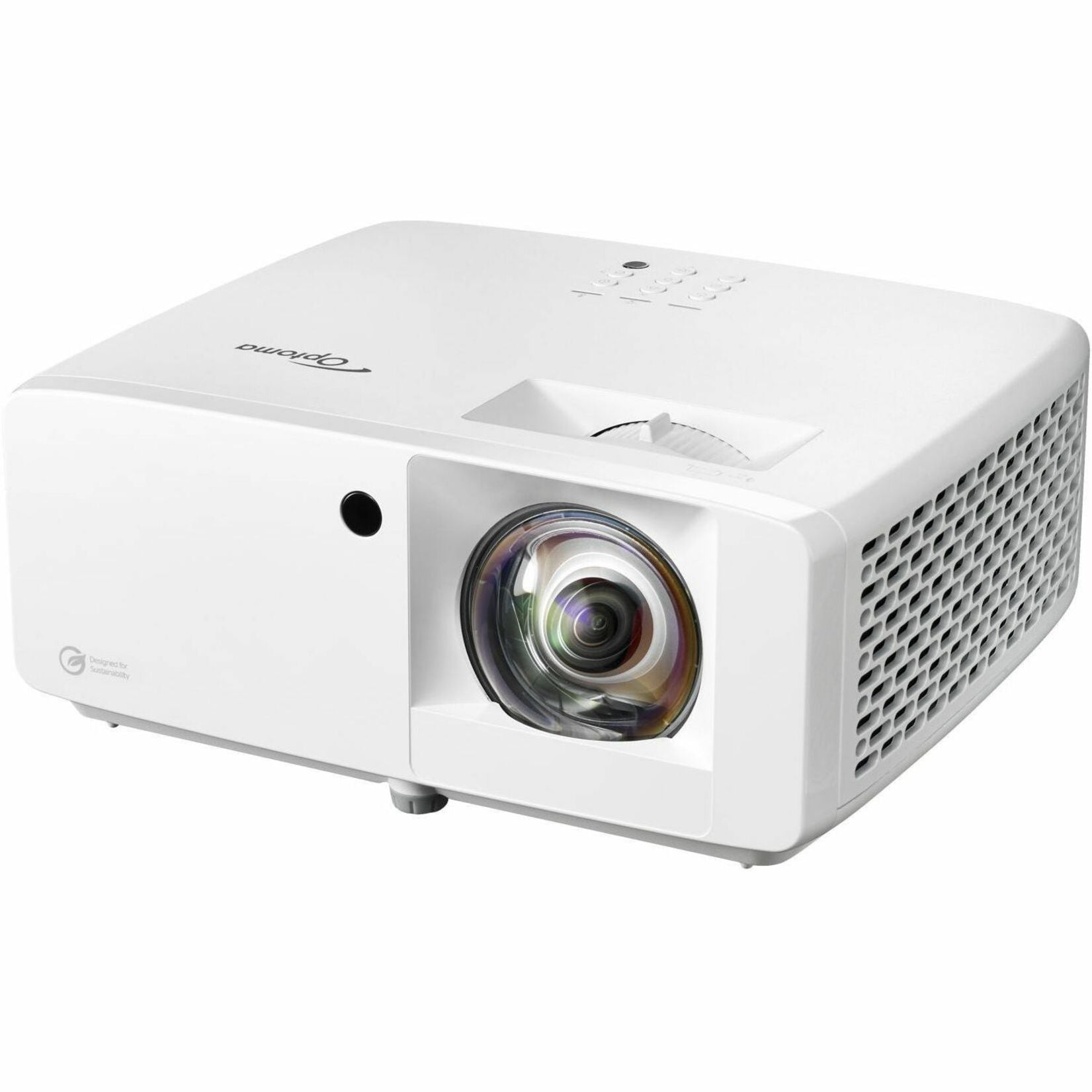 Optoma ZK430ST Eco-Friendly Compact High Brightness 4K UHD Laser Projector, Short Throw, 16:9, 3700 lm