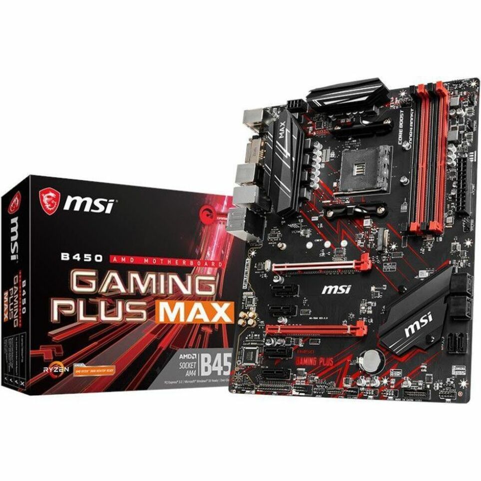 MSI B450 GAMING PLUS ATX Motherboard - AMD B450 Chipset, Socket AM4, DDR4 RAM Support (B450GAMPLUSMAX)
