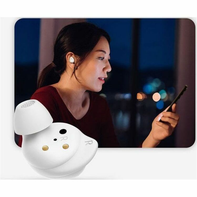 Samsung Galaxy Buds FE SM-R400NZWAXAR Earset, True Wireless Bluetooth 5.2 Earbuds, Fast Charging, Active Noise Canceling (ANC), White