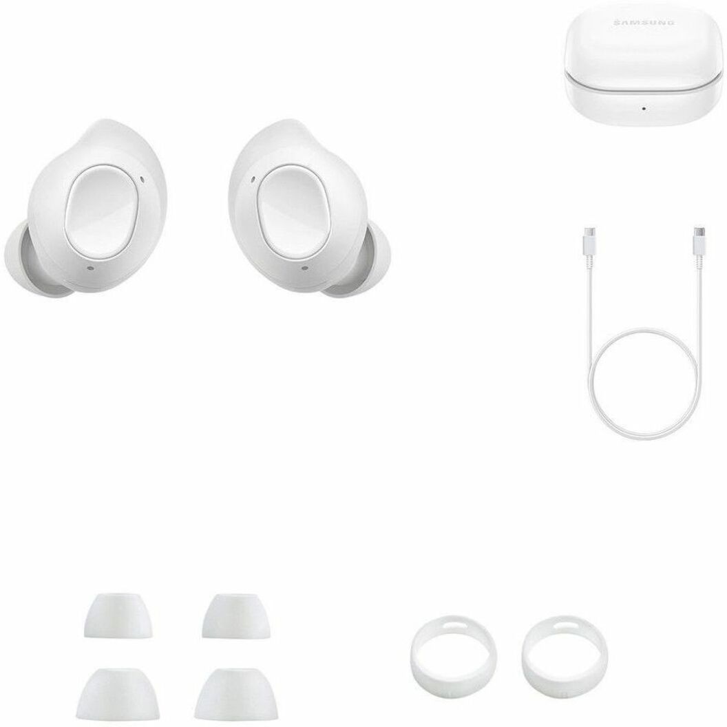 Samsung Galaxy Buds FE SM-R400NZWAXAR Earset, True Wireless Bluetooth 5.2 Earbuds, Fast Charging, Active Noise Canceling (ANC), White