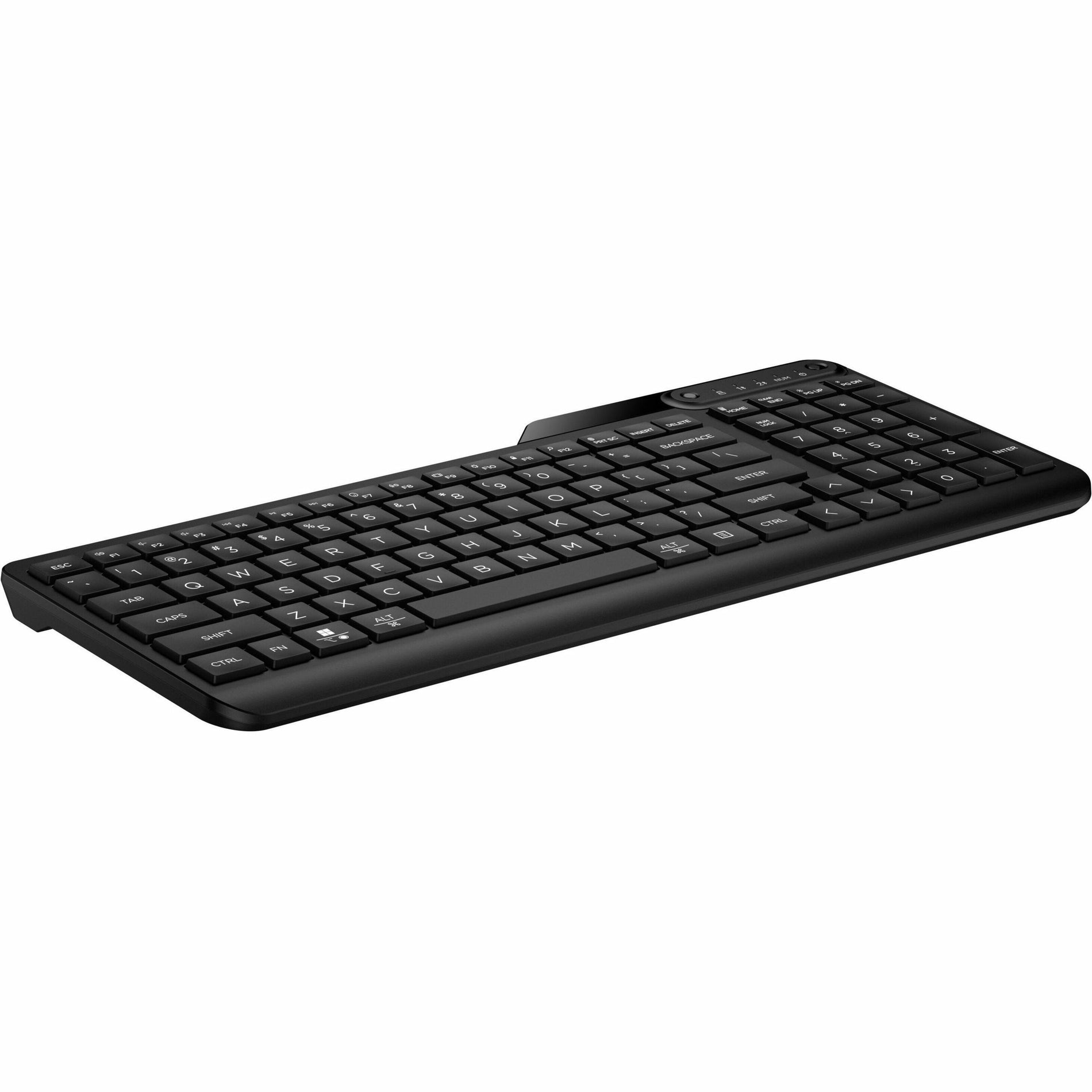 HP 475 Dual-Mode Wireless Keyboard, Compact Keyboard, Spill Resistant, Jet Black