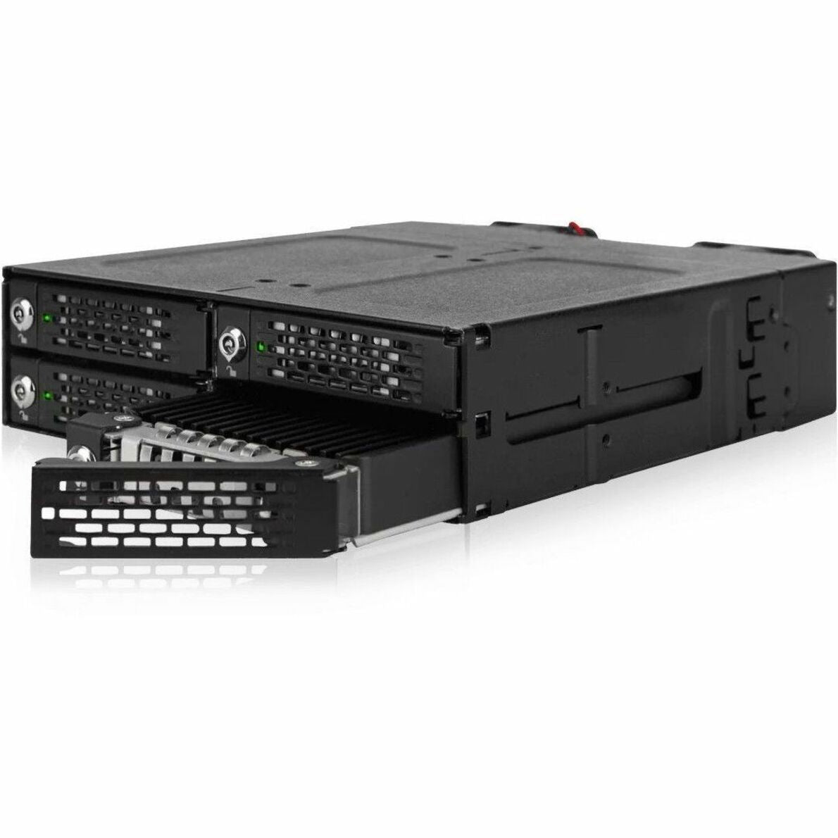 Icy Dock MB720MK-B V3 4 Bay M.2 NVMe SSD PCIe 4.0 Mobile Rack Enclosure for External 5.25" Drive Bay, 5 Year Warranty, RoHS Certified