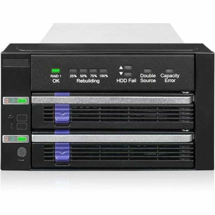 Icy Dock MB901SPR-B R1 FatCage RAID DAS Storage System, 6 Gbit/s, 2 Hard Drive Support