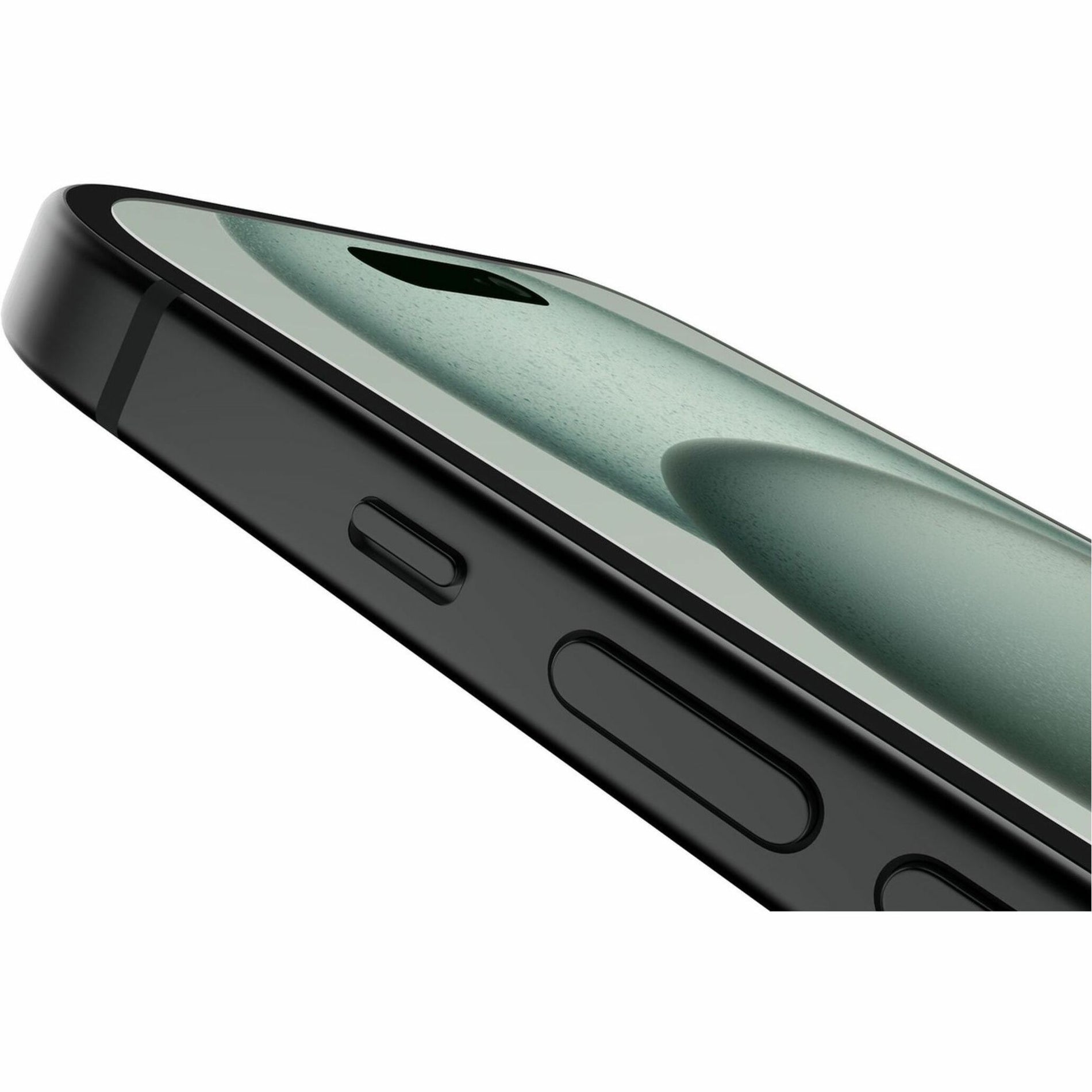 Belkin OVA139ZZ ScreenForce UltraGlass 2 Blue Light Filter Screen Protector for iPhone 15, Lifetime Warranty, Easy Align Tray, Dust Removal Sticker, Cleaning Cloth